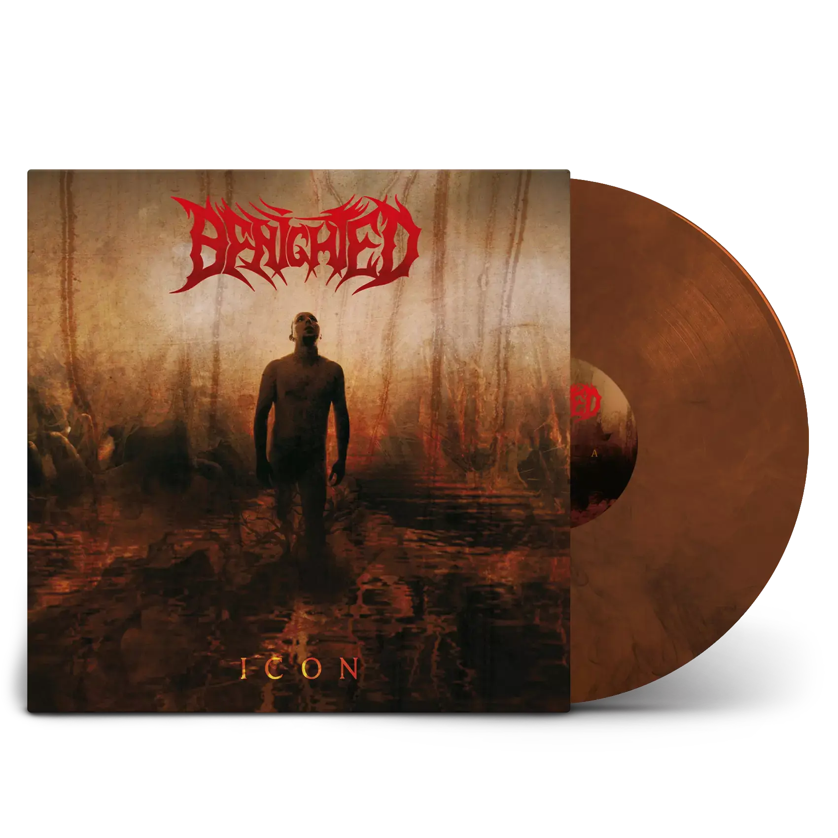 BENIGHTED - Icon · ORANGE/BLACK MARBLED LP