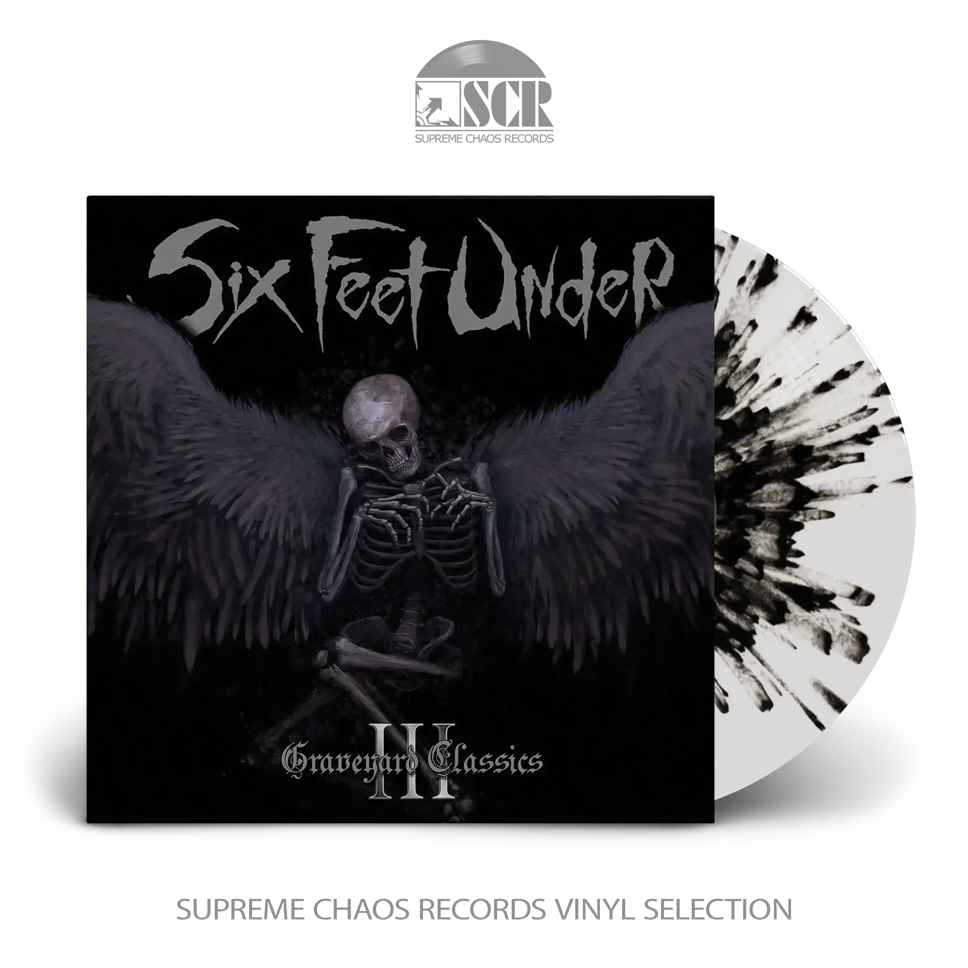 SIX FEET UNDER - Graveyard Classics III · WHITE/BLACK SPLATTER LP SIX FEET UNDER - Graveyard Classics III · WHITE/BLACK SPLATTER LP (Death Metal Vinyl)