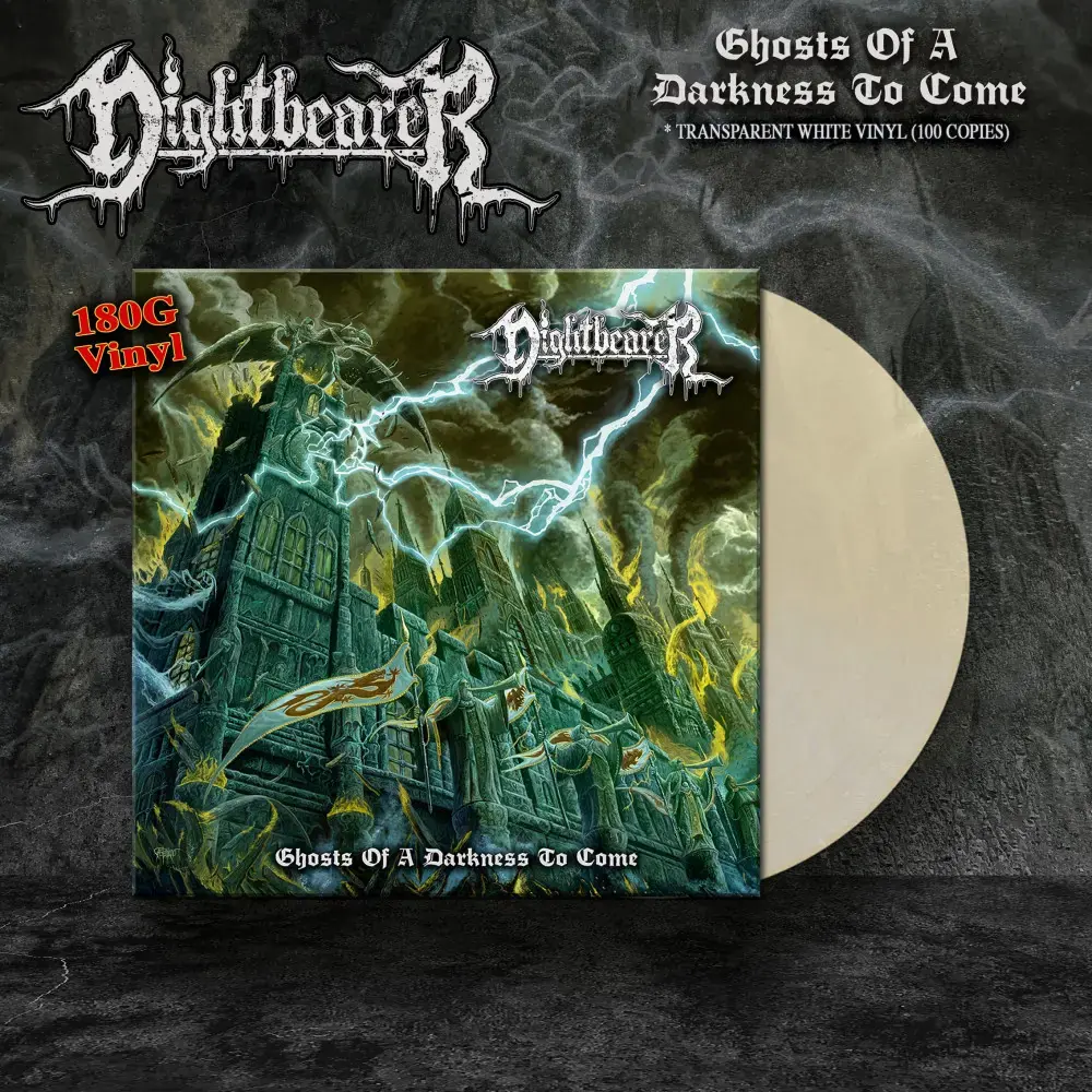 NIGHTBEARER - Ghosts of a Darkness to Come · CLEAR/WHITE LP (Death Metal Vinyl)