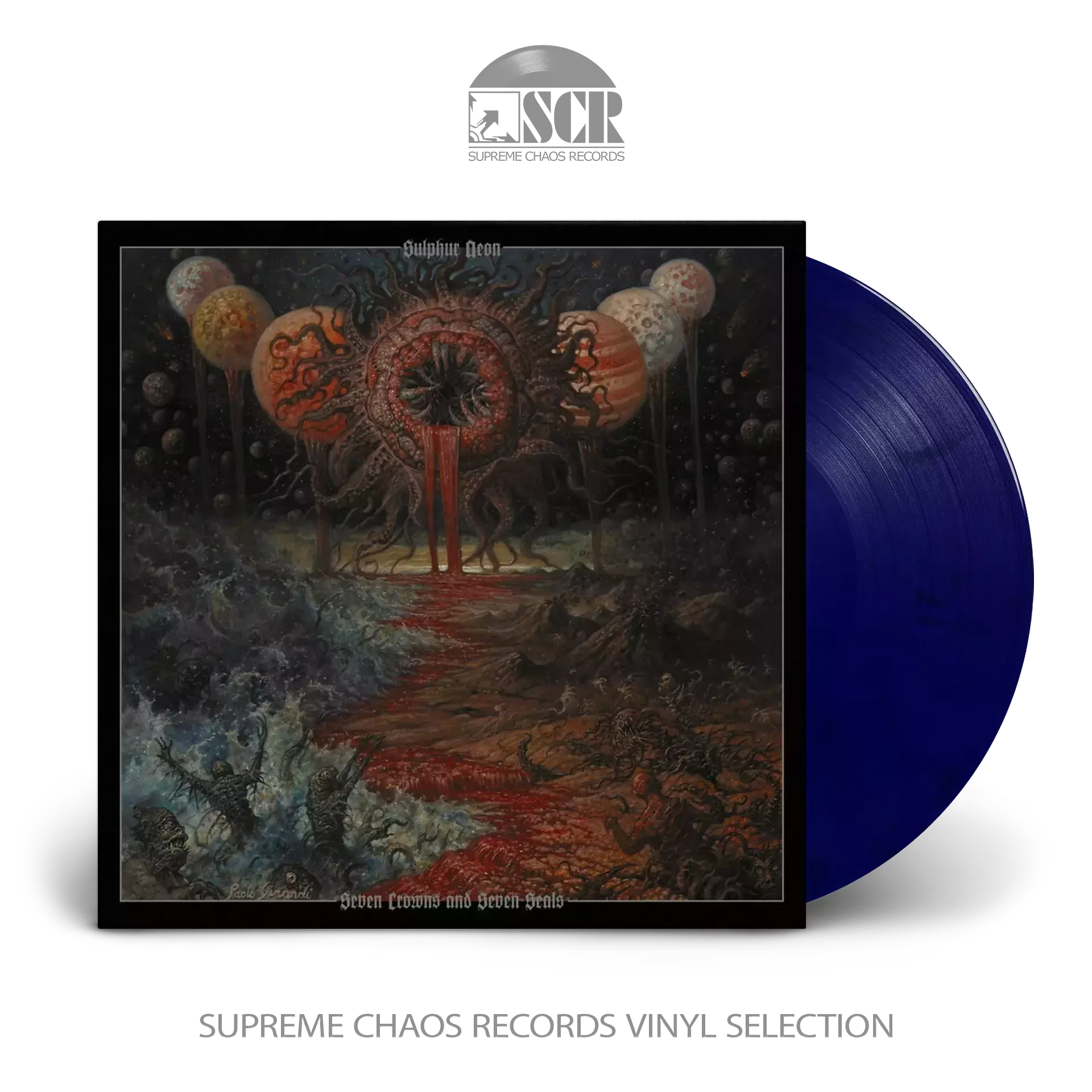 SULPHUR AEON · Seven Crowns And Seven Seals | SMOKE BLUE LP SULPHUR AEON · Seven Crowns And Seven Seals | SMOKE BLUE LP (Death Metal Vinyl)