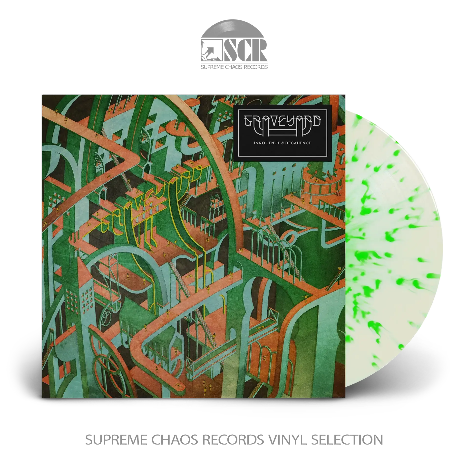 GRAVEYARD · Innocence & Decadence | CLEAR/GREEN SPLATTER LP GRAVEYARD · Innocence & Decadence | CLEAR/GREEN SPLATTER LP (Hard Rock Vinyl)