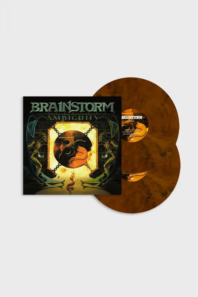 BRAINSTORM - Ambiguity · ORANGE/BLACK MARBLED DLP (Heavy Metal Vinyl)