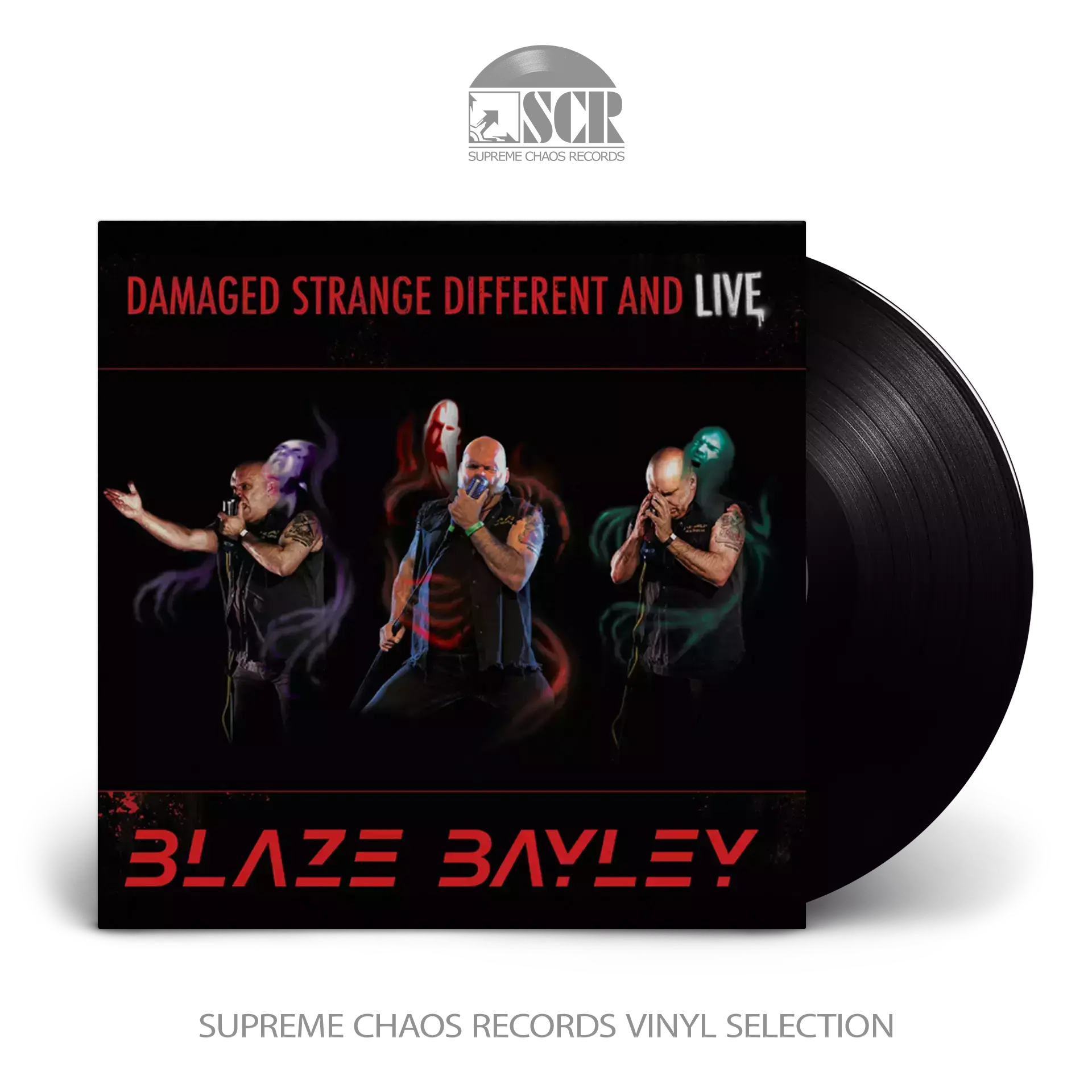 BLAZE BAYLEY - Damaged Strange Different And Live · BLACK LP
