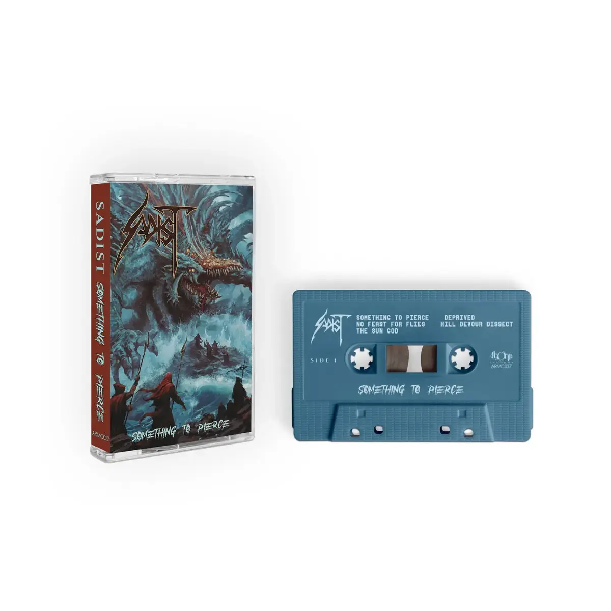 SADIST · Something To Pierce | BLUE TAPE SADIST · Something To Pierce | BLUE TAPE (Death Metal/Progressive Metal/Thrash Metal Tapes)