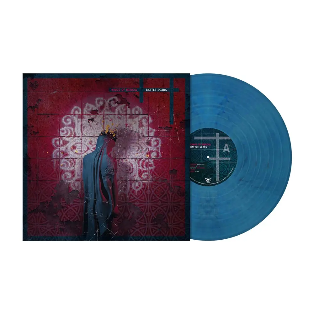 KINGS OF MERCIA - Battle Scars · "BLUE HIGHWAY" CLEAR BLUE/RED MARBLED LP