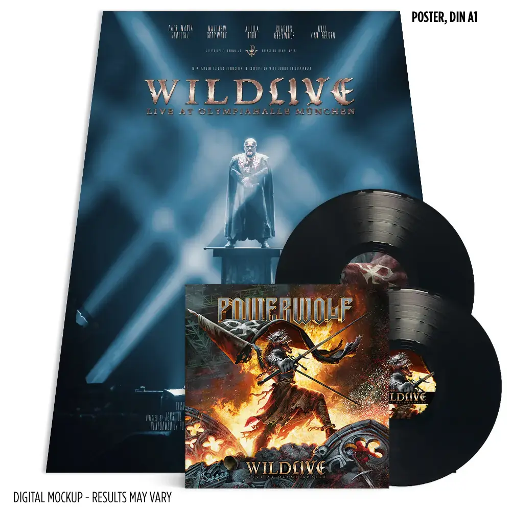 POWERWOLF - Wildlive (Live At Olympiahalle) · BLACK 2LP · Picture 2 POWERWOLF - Wildlive (Live At Olympiahalle) · BLACK 2LP (Heavy Metal Vinyl) · Picture 2