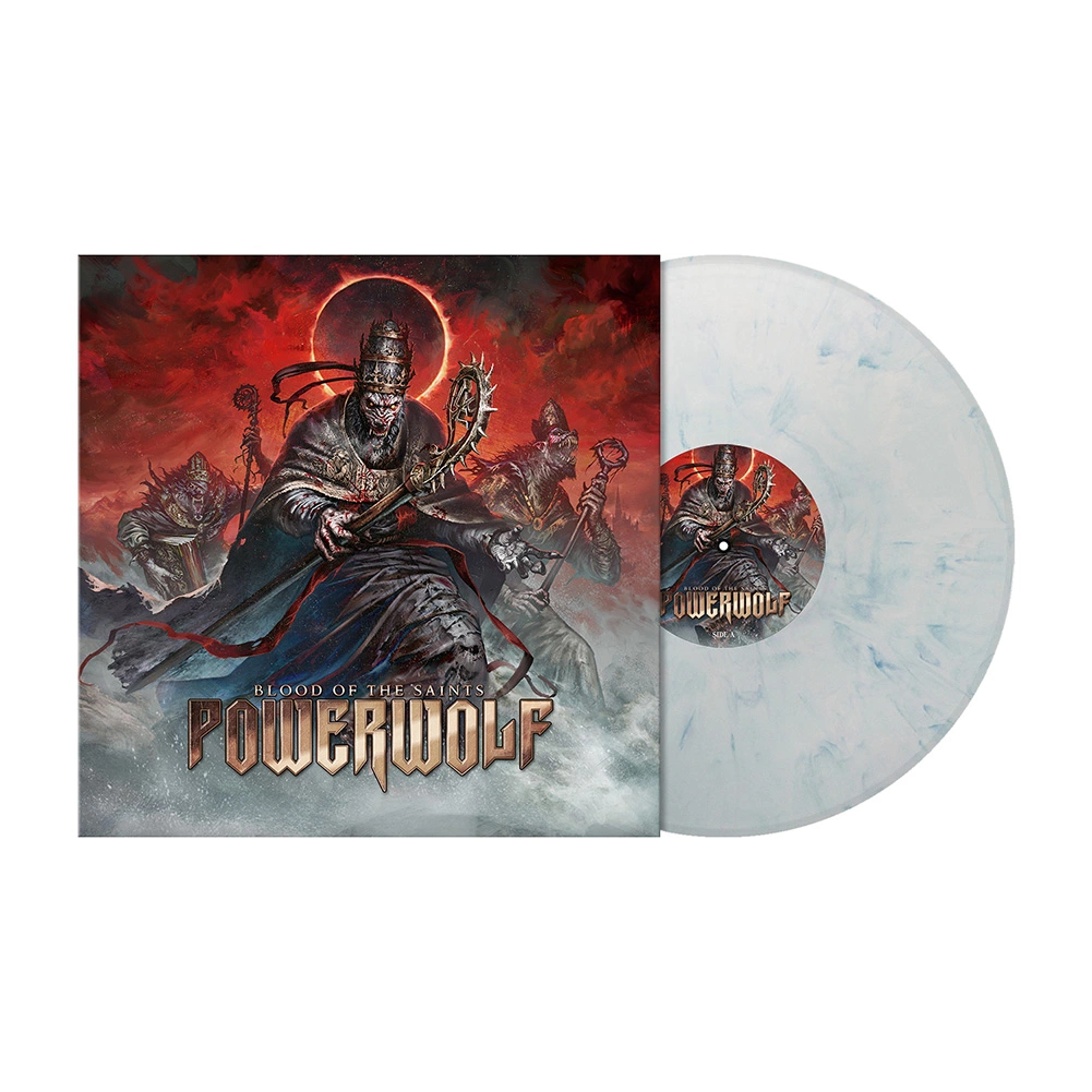 POWERWOLF · Blood Of The Saints 10th Anniversary Edition | WHITE/SILVER/BLUE LP POWERWOLF · Blood Of The Saints 10th Anniversary Edition | WHITE/SILVER/BLUE LP (Power Metal Vinyl)