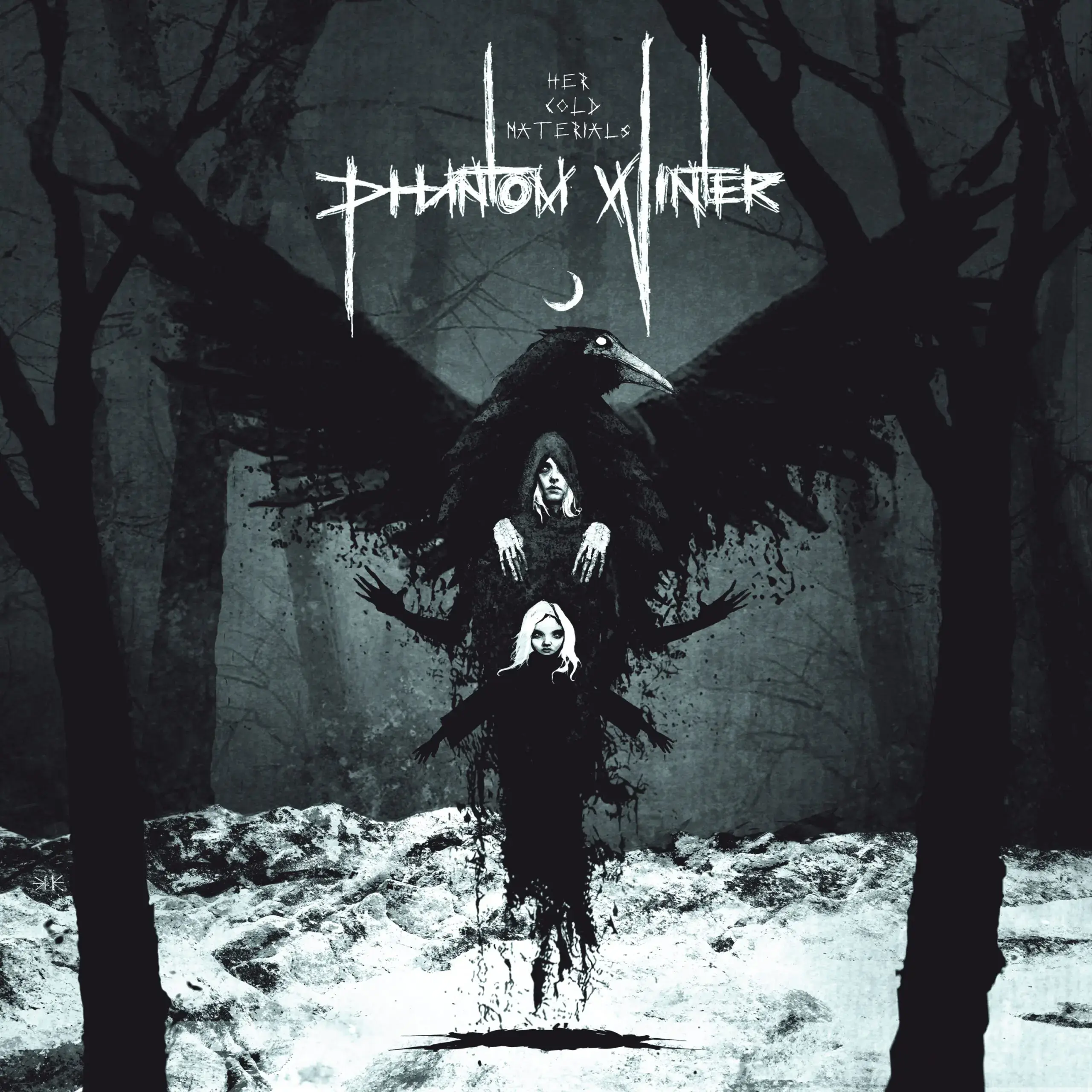 PHANTOM WINTER · Her Cold Materials | BLACK LP · Picture 1 PHANTOM WINTER · Her Cold Materials | BLACK LP (Black Metal/Death Metal Vinyl) · Picture 1