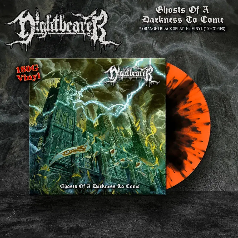 NIGHTBEARER · Ghosts of a Darkness to Come | ORANGE/BLACK SPLATTER LP (Death Metal Vinyl)