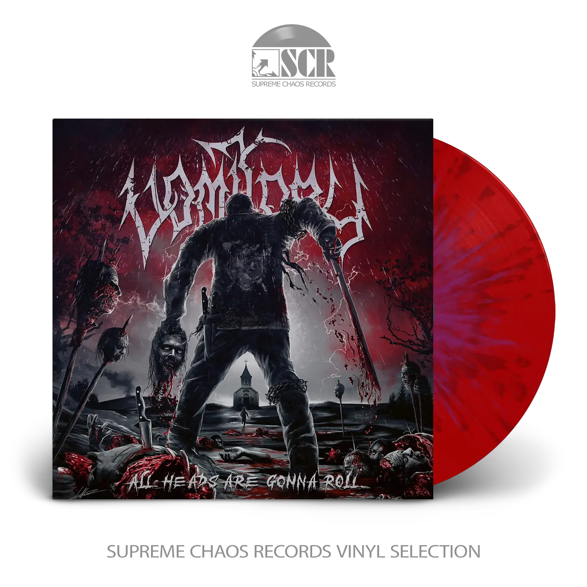 VOMITORY - All Heads Are Gonna Roll · RED PURPLE SPLATTER LP
