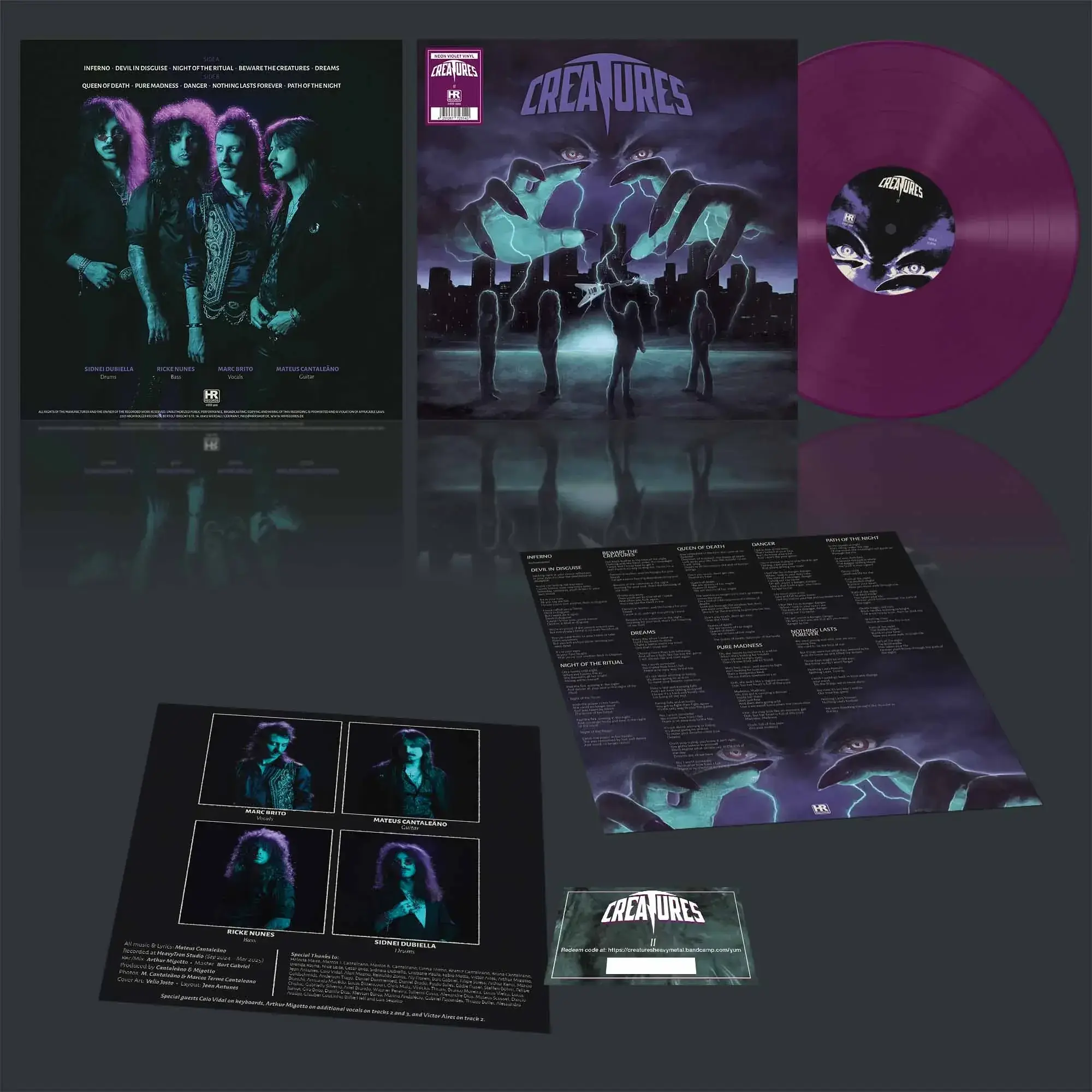 CREATURES - Creatures II · NEON VIOLET LP (Heavy Metal Vinyl) · Picture 2