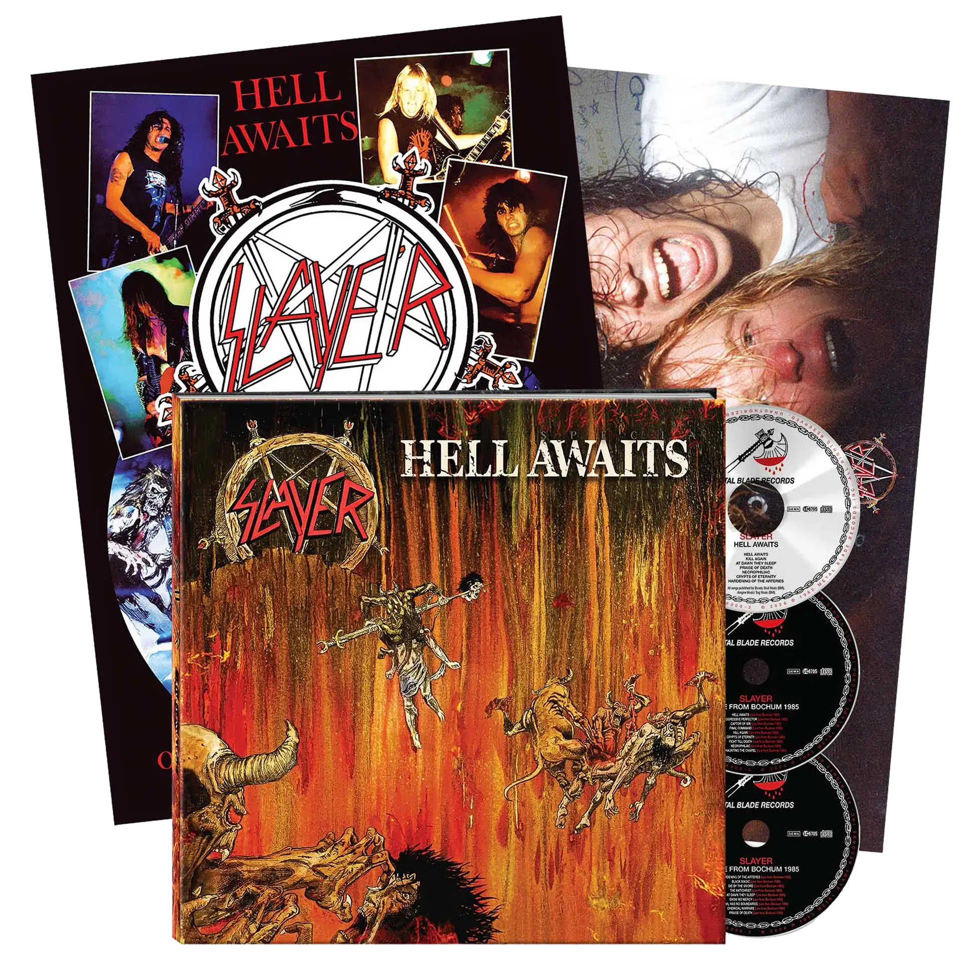 SLAYER - Hell Awaits - 40th Anniversary · 3CD EARBOOK (Thrash Metal CDs)