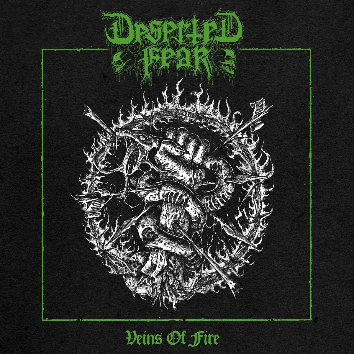 DESERTED FEAR · Veins Of Fire | BLACK LP (Death Metal Vinyl) · Picture 1