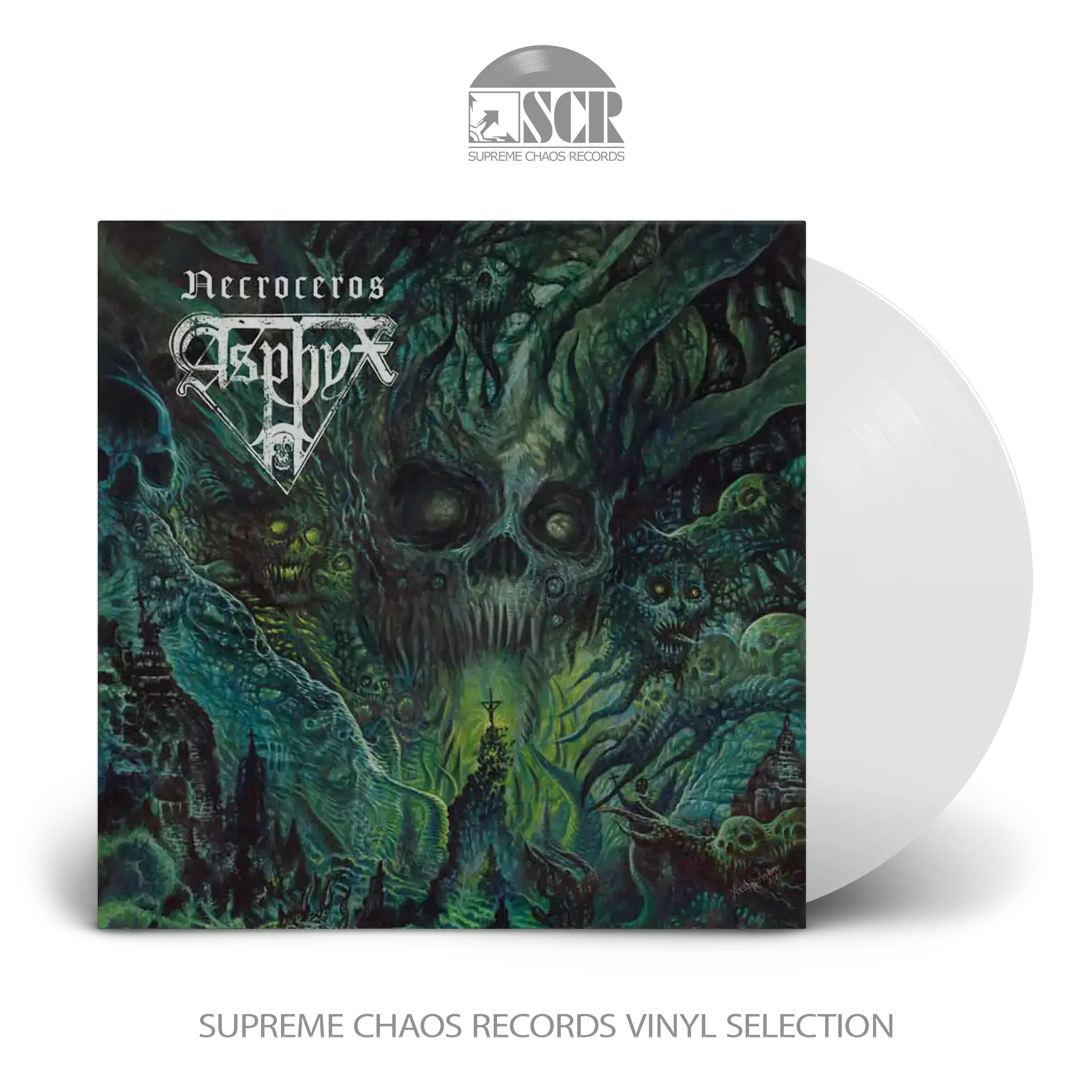 ASPHYX · Necroceros (Deluxe Pop-Up) | CLEAR LP (Death Metal Vinyl)