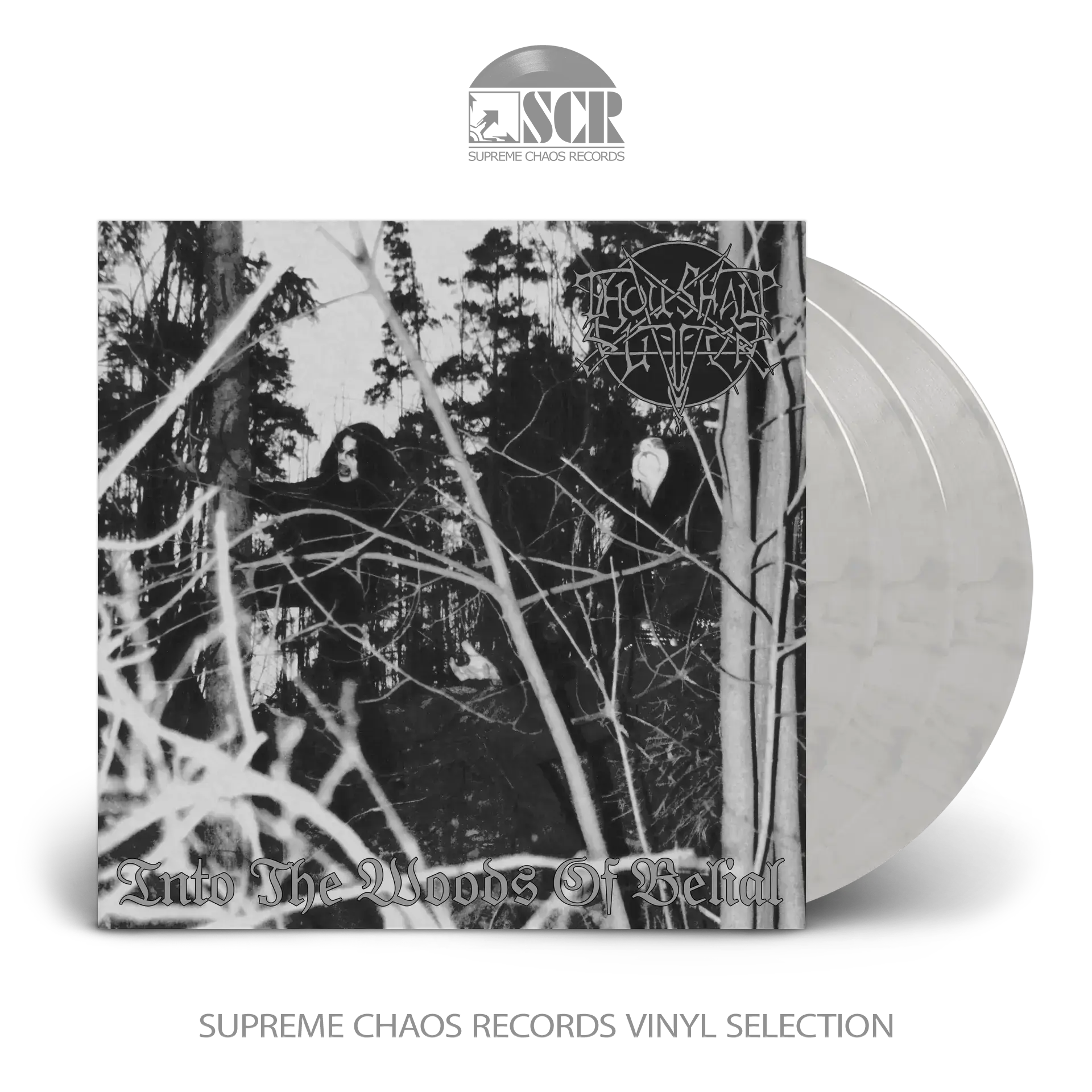 THOU SHALT SUFFER · Into The Woods Of Belial | WHITE/BLACK MARBLED 3LP THOU SHALT SUFFER · Into The Woods Of Belial | WHITE/BLACK MARBLED 3LP (Death Metal Vinyl)
