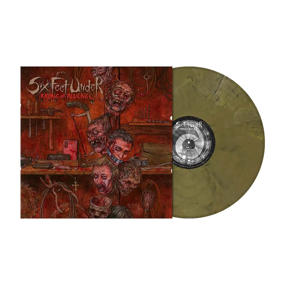 SIX FEET UNDER - Killing For Revenge · KHAKI BROWN MARBLED LP