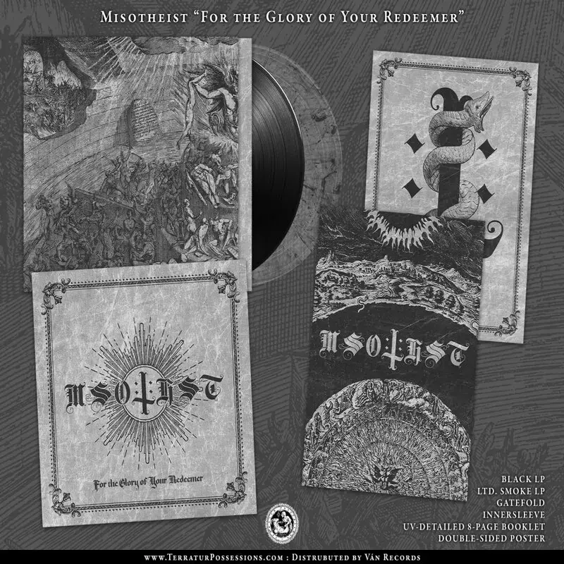 MISOTHEIST - For The Glory Of Your Redeemer · BLACK LP · Picture 2 MISOTHEIST - For The Glory Of Your Redeemer · BLACK LP (Black Metal Vinyl) · Picture 2