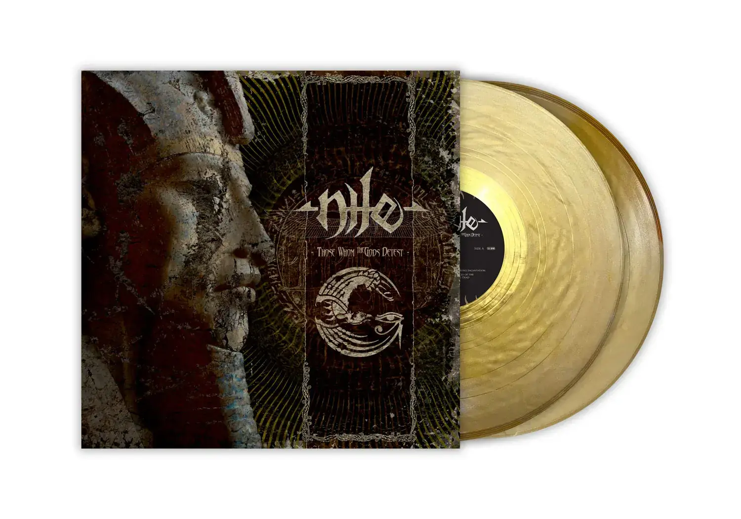 NILE - Those Whom The Gods Detest · GOLD NUGGET SWIRL 2LP (Technical Death Metal Vinyl)