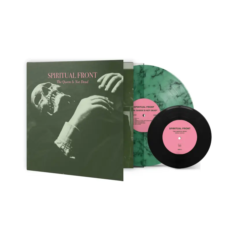 SPIRITUAL FRONT · The Queen Is Not Dead | GREEN/BLACK MARBLED + 7" LP (Neofolk Vinyl)