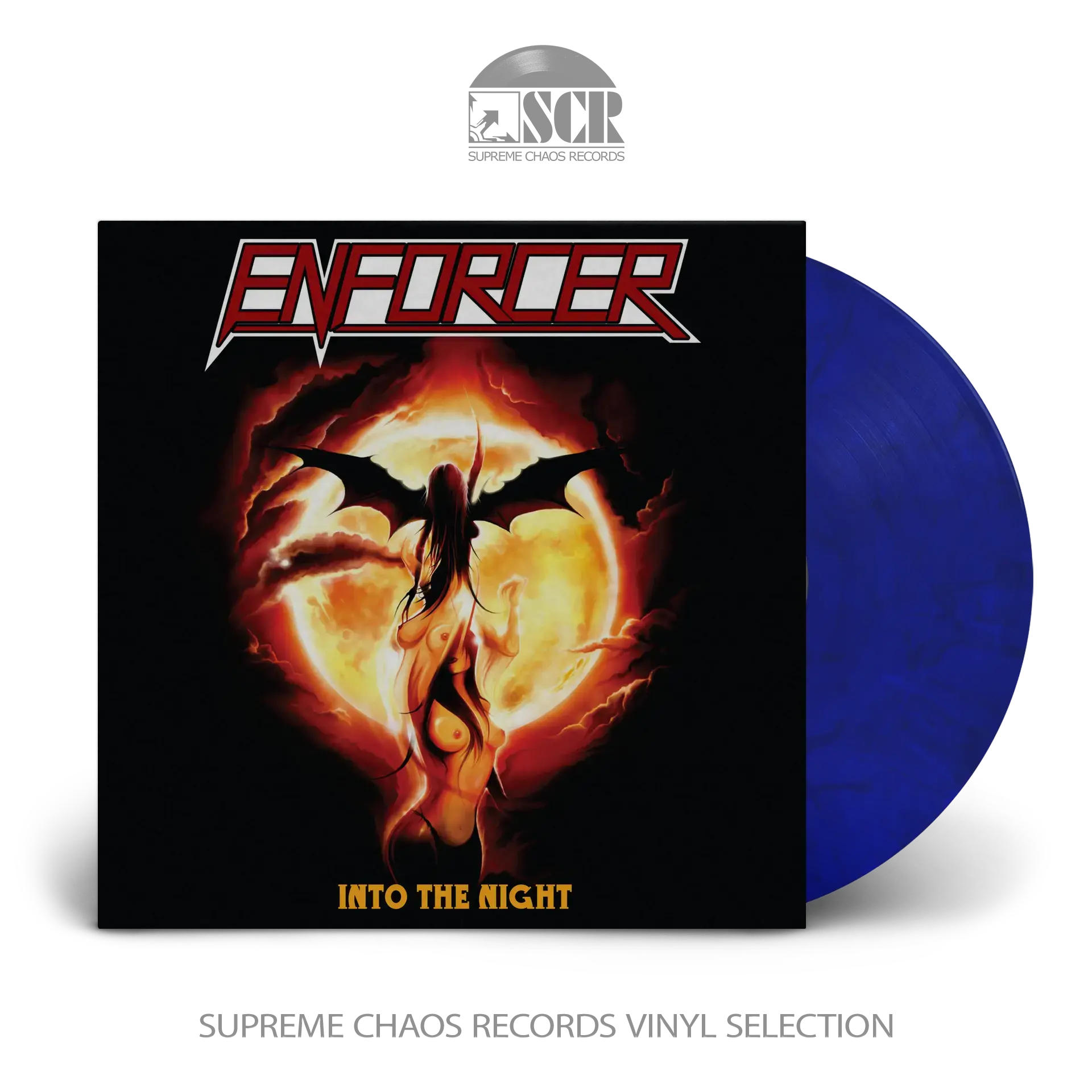 ENFORCER · Into The Night | BLUE/BLACK LP (Heavy Metal Vinyl)