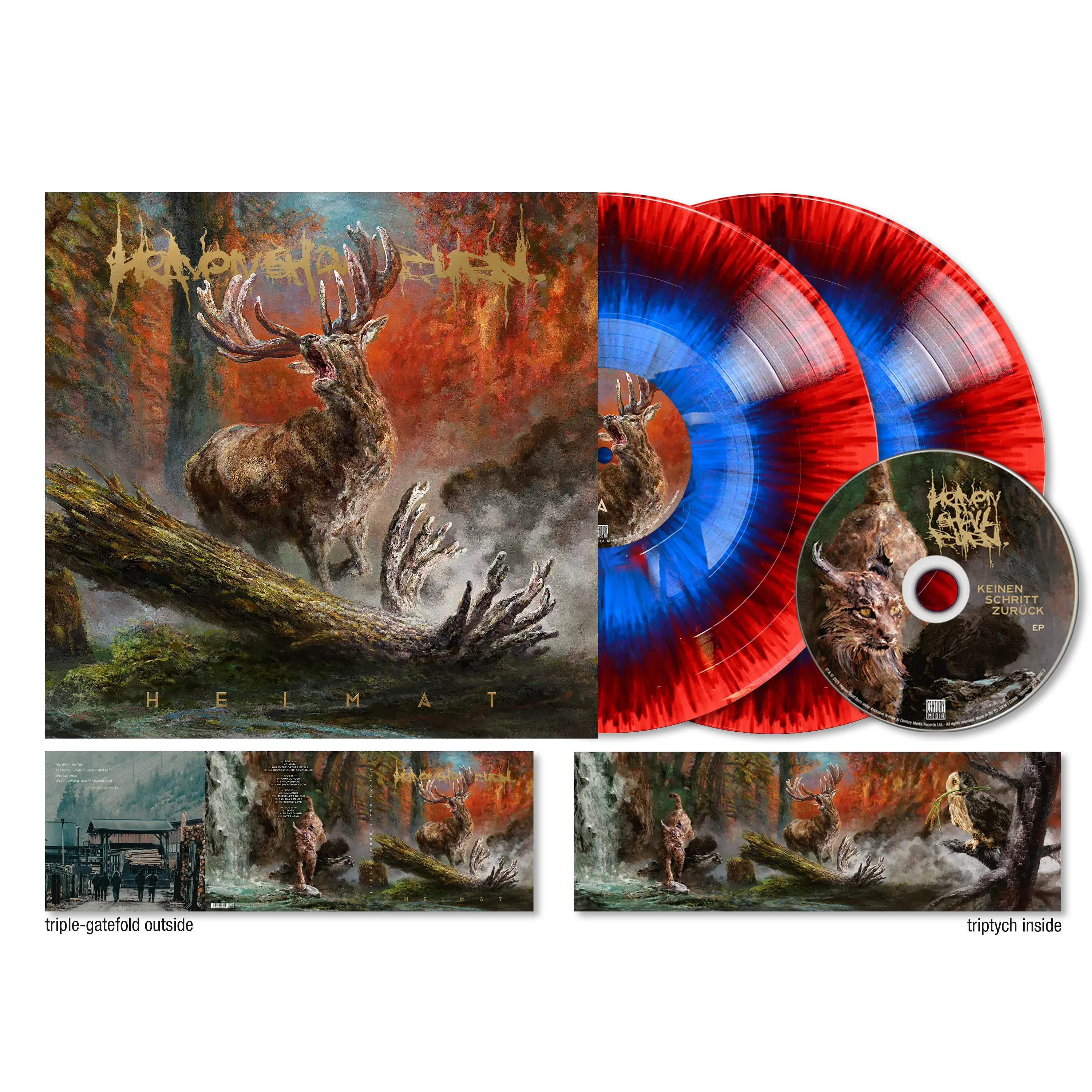 HEAVEN SHALL BURN - Heimat · DELUXE RED/BLUE SPLATTER 2LP+CD HEAVEN SHALL BURN - Heimat · DELUXE RED/BLUE SPLATTER 2LP+CD (Metal/Hardcore Vinyl)