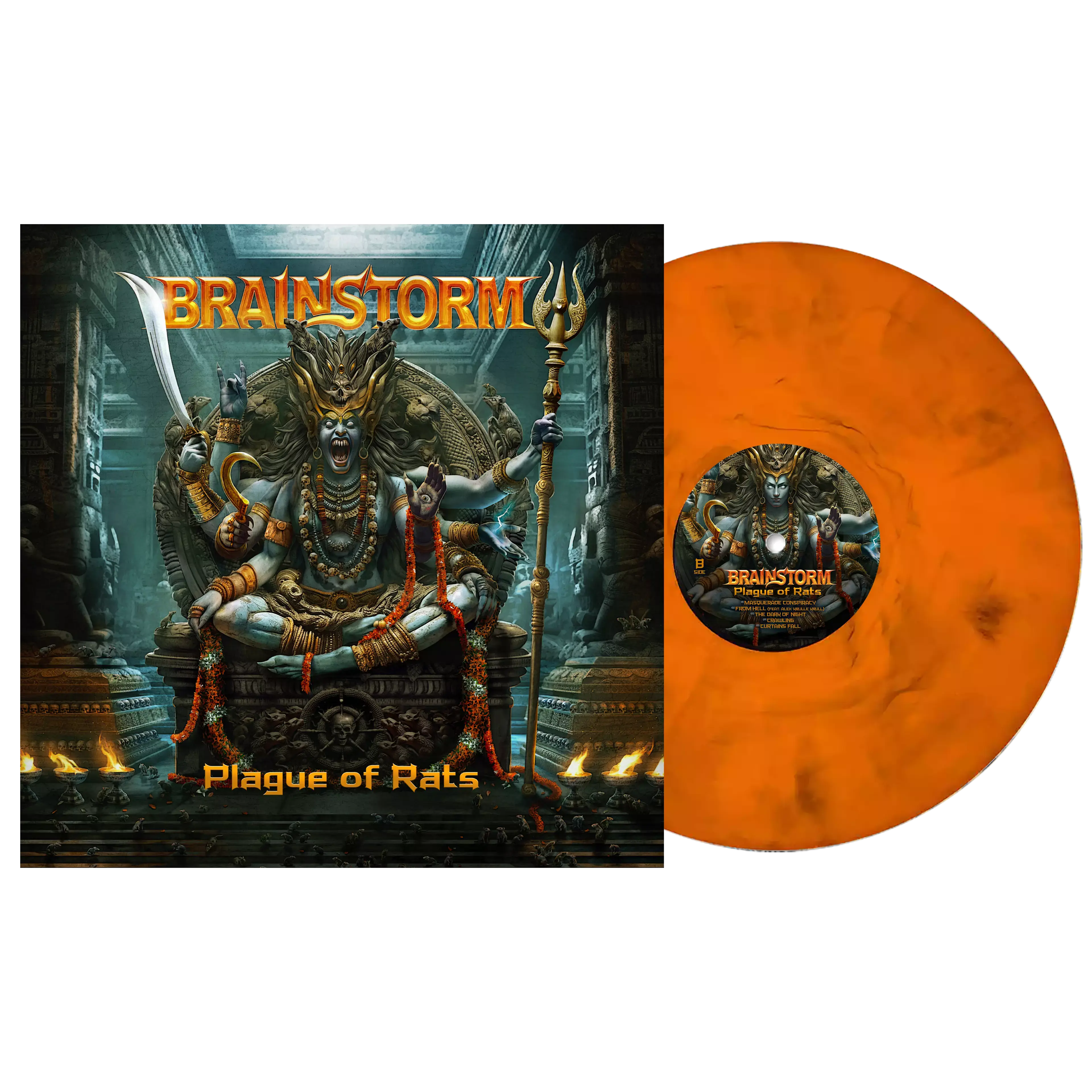BRAINSTORM · Plague Of Rats | INDIAN SUN MARBLED LP BRAINSTORM · Plague Of Rats | INDIAN SUN MARBLED LP (Power Metal Vinyl)
