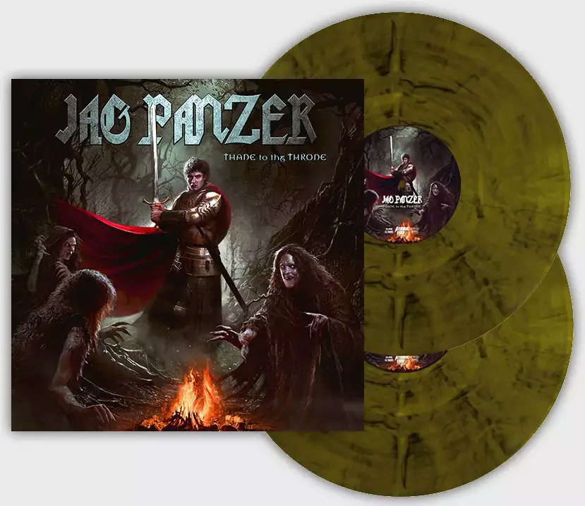 JAG PANZER - Thane To The Throne · YELLOW/BLACK MARBLED DLP