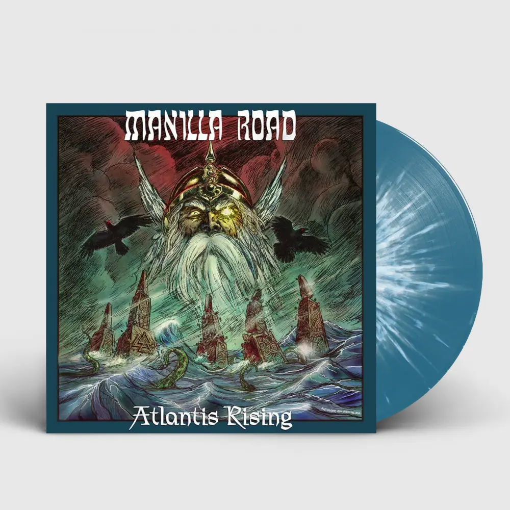 MANILLA ROAD · Atlantis Rising | BLUE/WHITE SPLATTER LP MANILLA ROAD · Atlantis Rising | BLUE/WHITE SPLATTER LP (Heavy Metal Vinyl)