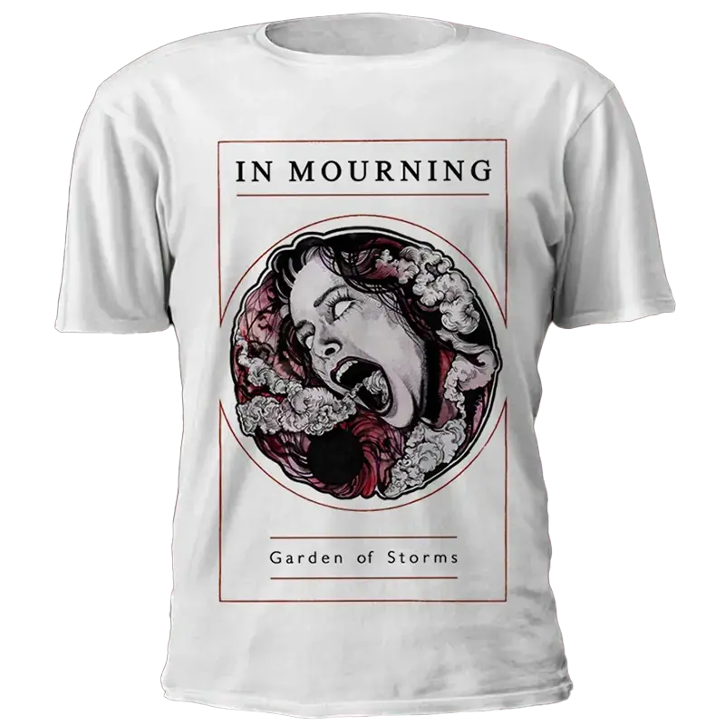 IN MOURNING · Garden of Storms White | T-SHIRT (Death Metal/Doom Metal/Progressive Metal Clothes)