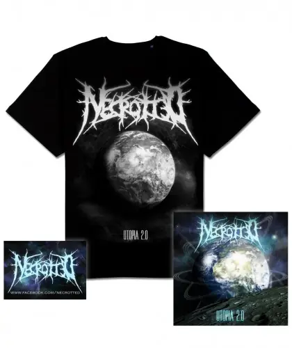 NECROTTED - Utopia 2.0 · CD+SHIRT+STICKER BUNDLE CD