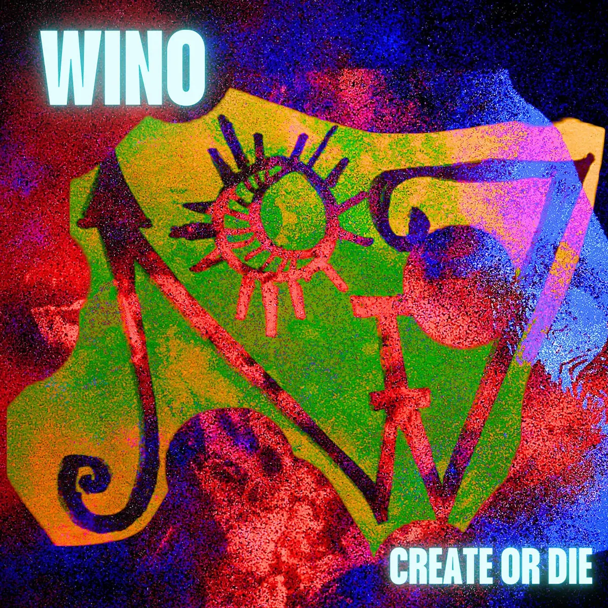 WINO - Create Or Die · CHERRY MARBLED LP (Doom Metal/Stoner Rock Vinyl)