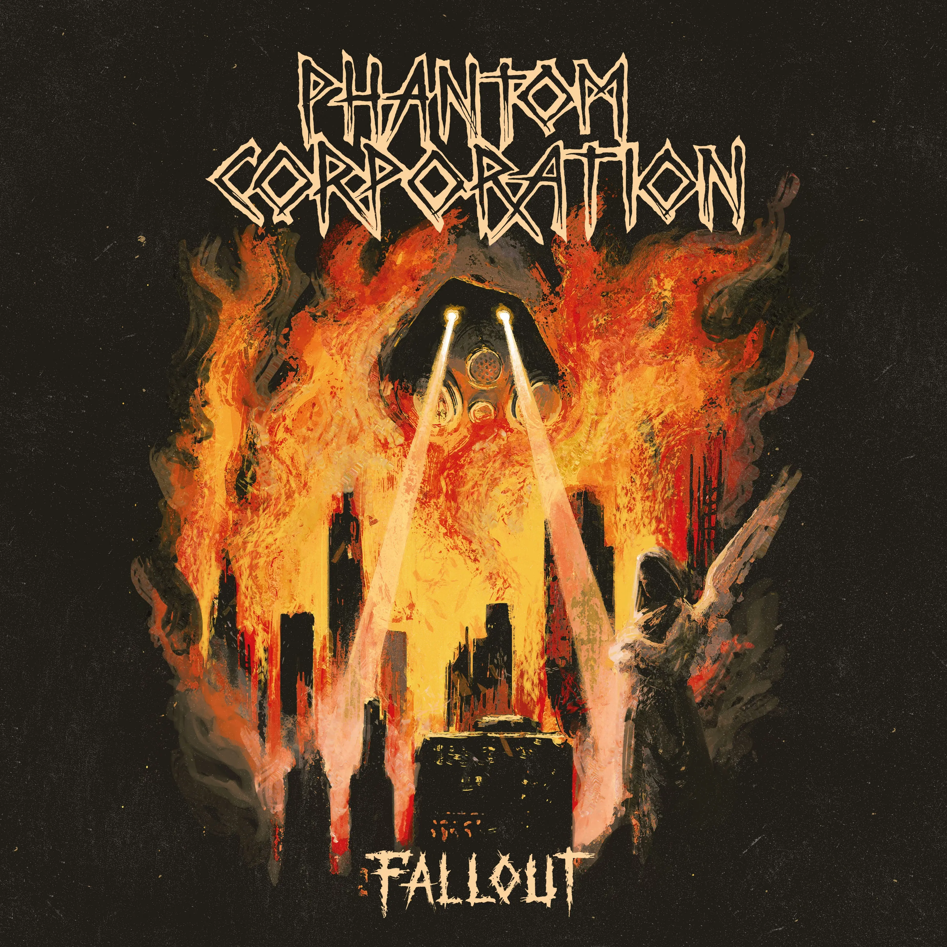 PHANTOM CORPORATION · Fallout | FIRE SPLATTER LP · Picture 1 PHANTOM CORPORATION · Fallout | FIRE SPLATTER LP (Death Metal Vinyl) · Picture 1