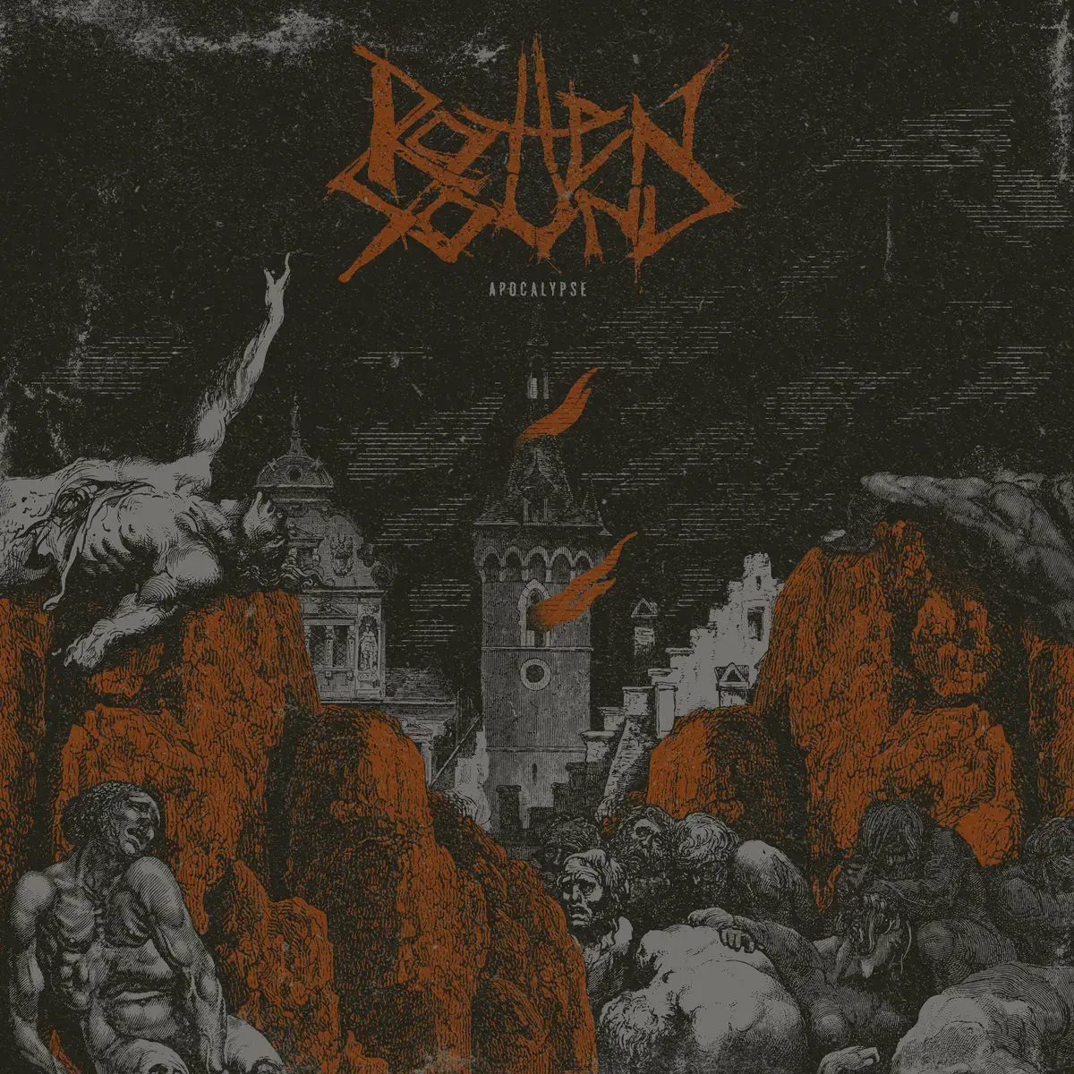 ROTTEN SOUND · Apocalypse | SILVER/BLACK LP · Picture 1 ROTTEN SOUND · Apocalypse | SILVER/BLACK LP (Grind Core Vinyl) · Picture 1