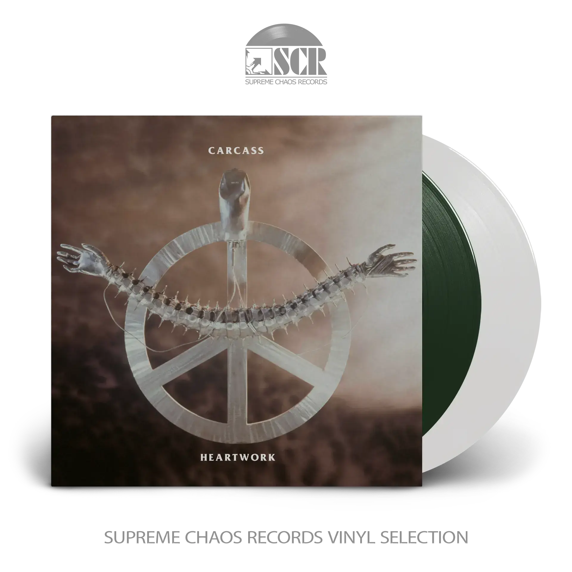 CARCASS · Heartwork | GREEN/WHITE 2LP CARCASS · Heartwork | GREEN/WHITE 2LP (Death Metal/Grindcore Vinyl)