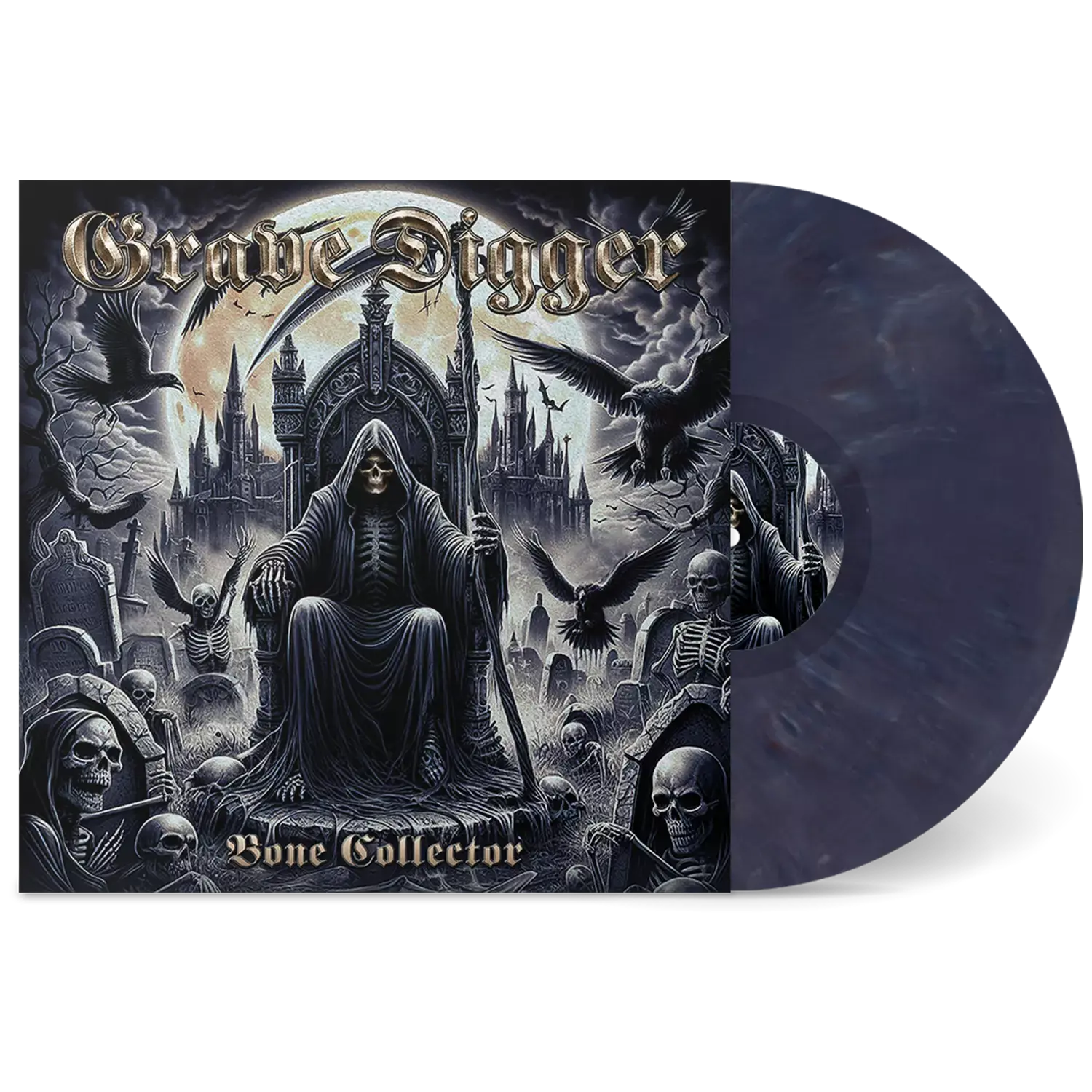 GRAVE DIGGER - Bone Collector · MIDNIGHT REQUIEM MARBLED LP