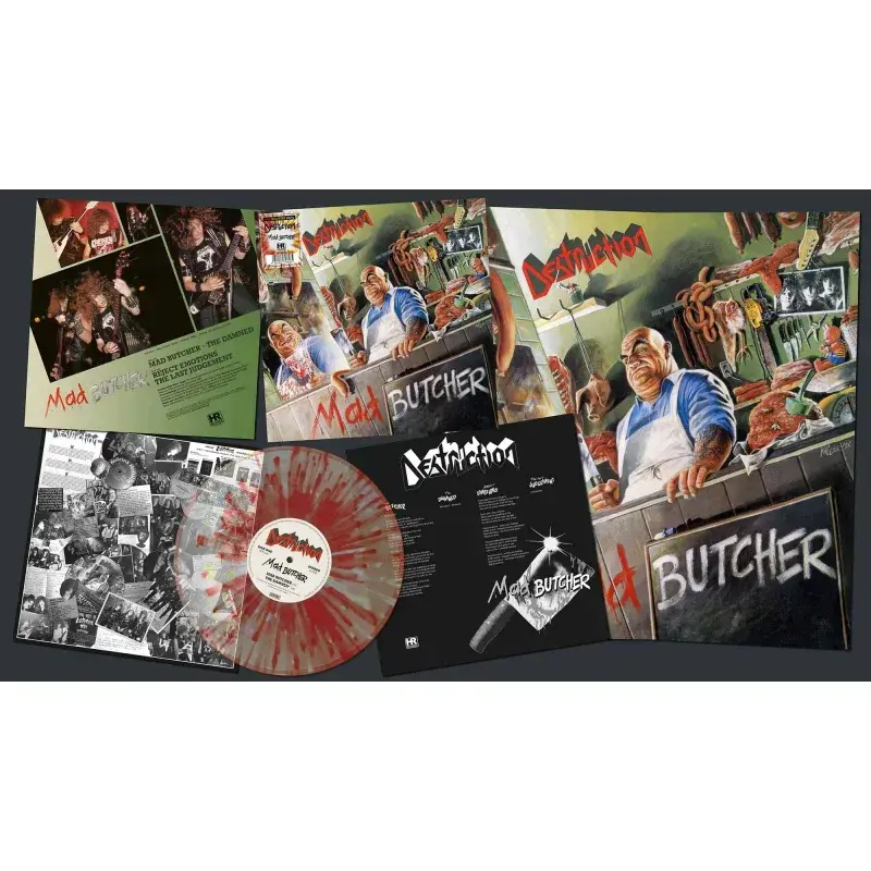 DESTRUCTION · Mad Butcher | CLEAR/YELLOW/RED FIRE SPLATTER LP (Thrash Metal Vinyl) · Picture 2