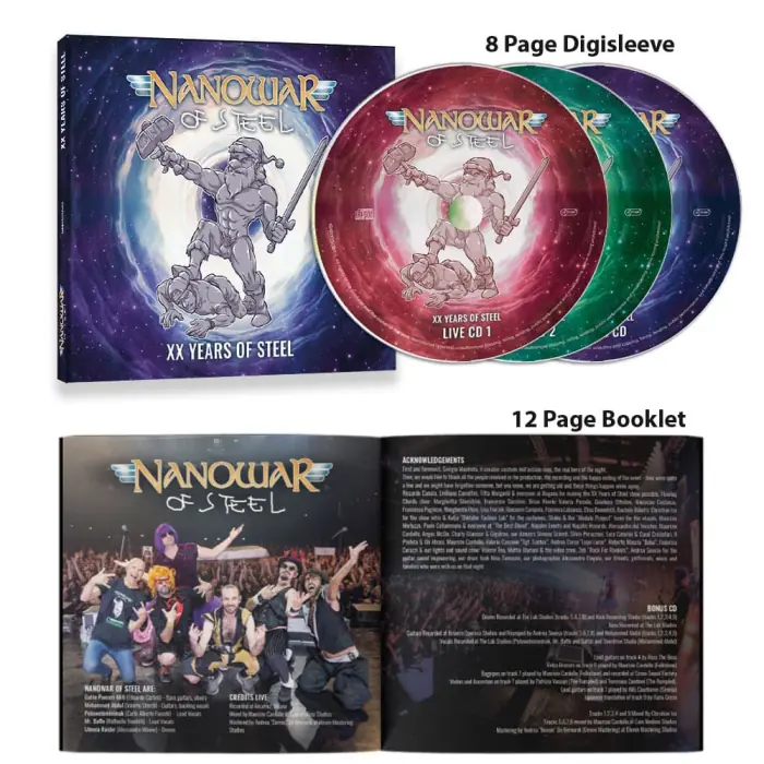NANOWAR OF STEEL - XX Years Of Steel · DIGISLEEVE 3CD (Power Metal CDs)