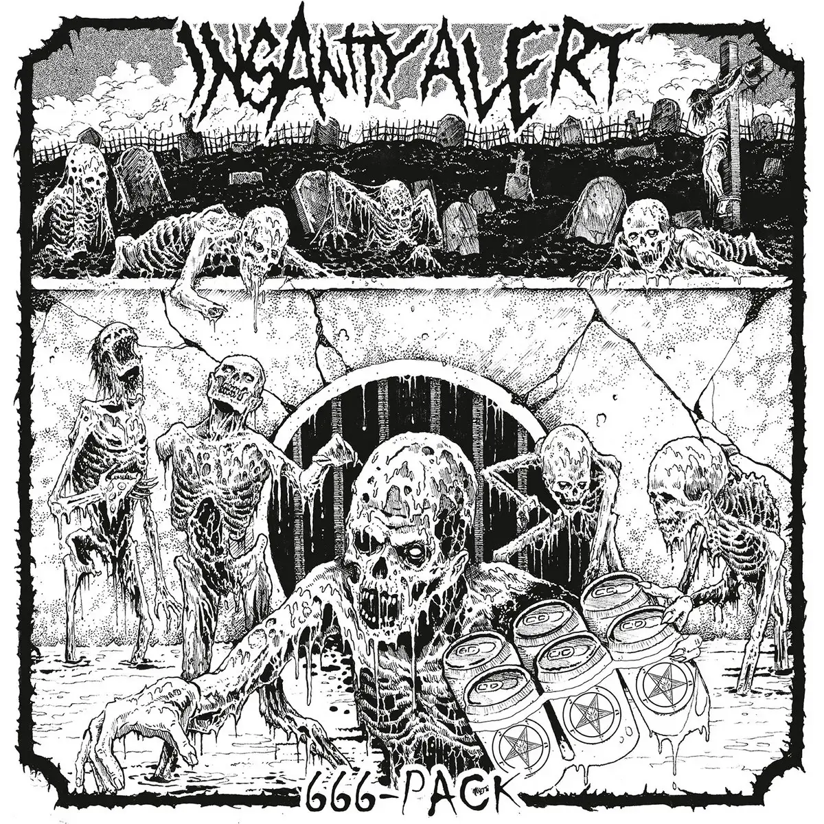 INSANITY ALERT · 666-Pack | BLACK LP (Thrash Metal Vinyl) · Picture 1