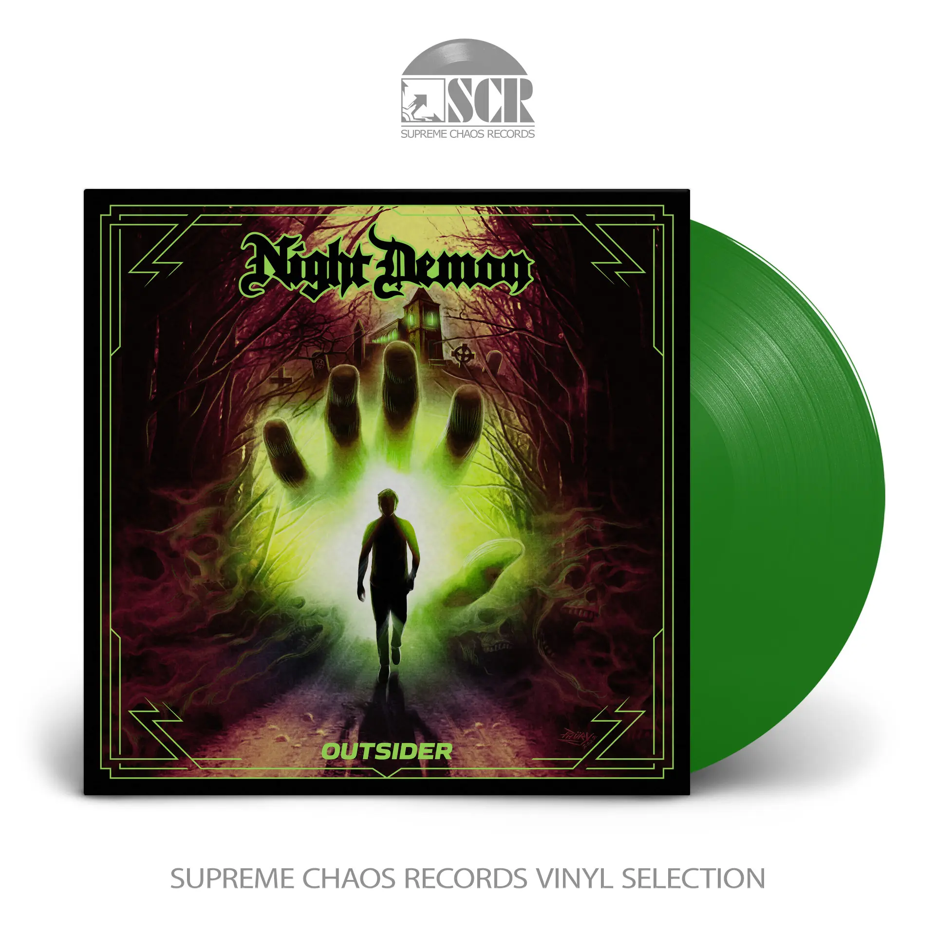NIGHT DEMON - Outsider · TRANSPARENT GREEN LP