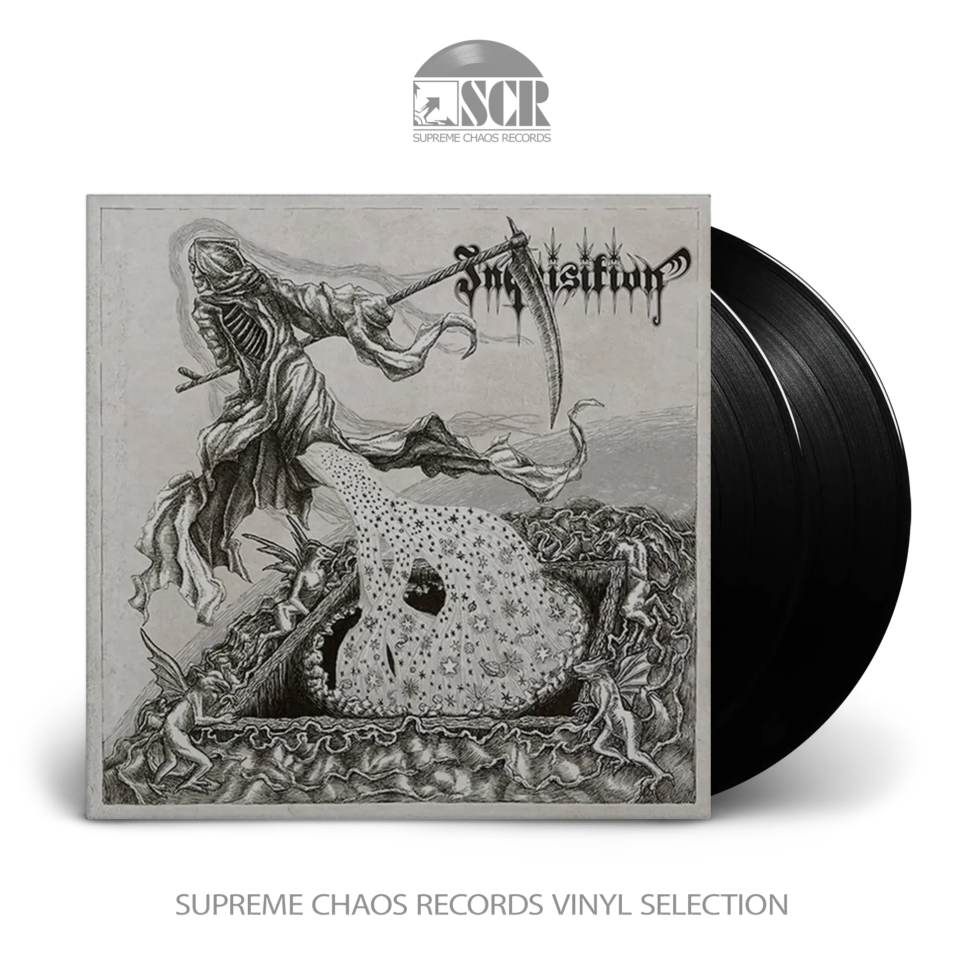 INQUISITION - Black Mass For A Mass Grave (Monochrome Edition) · BLACK 2LP (Black Metal Vinyl)
