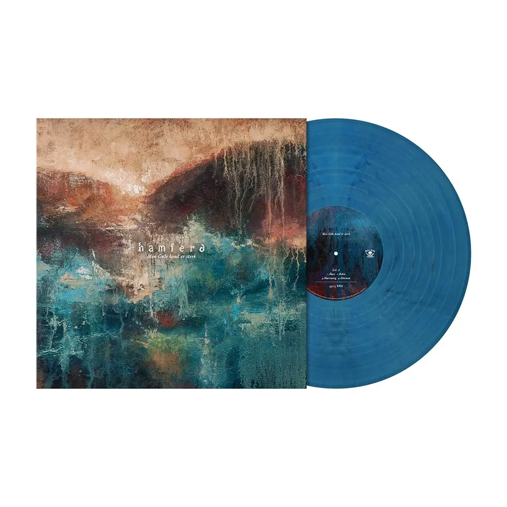HAMFERD - Men Guðs Hond Er Sterk · AZURE BLUE MARBLED LP HAMFERD - Men Guðs Hond Er Sterk · AZURE BLUE MARBLED LP (Doom Metal Vinyl)