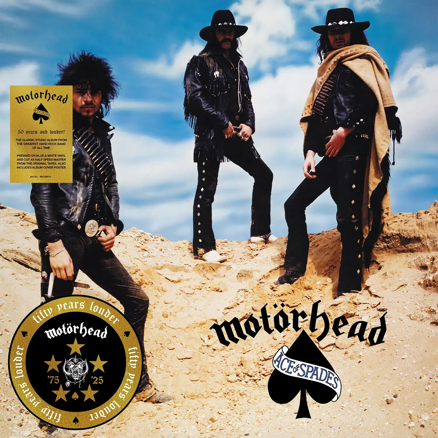 MOTÖRHEAD · Ace Of Spades (50 Years) | BLUE/WHITE SWIRL LP · Picture 1 MOTÖRHEAD · Ace Of Spades (50 Years) | BLUE/WHITE SWIRL LP (Metal Vinyl) · Picture 1