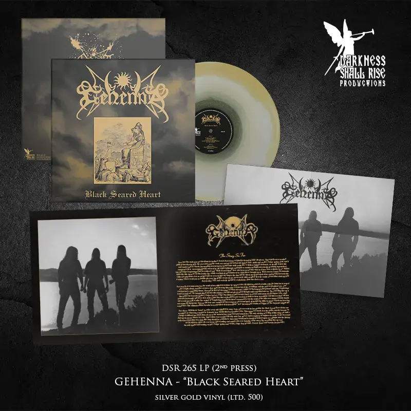 GEHENNA - Black Seared Heart · SILVER/GOLD LP (Black Metal Vinyl)