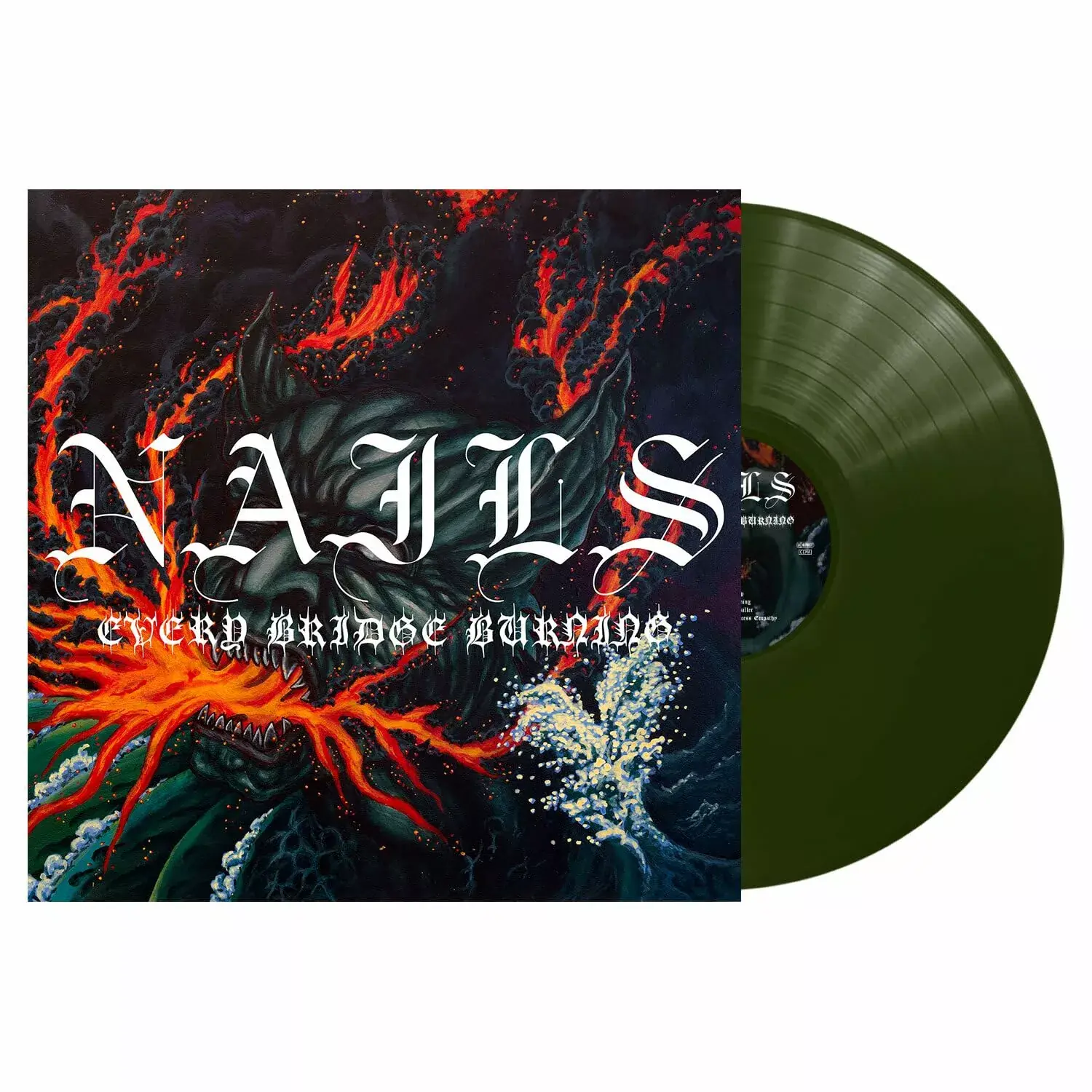 NAILS - Every Bridge Burning · TRANSPARENT FOREST GREEN LP NAILS - Every Bridge Burning · TRANSPARENT FOREST GREEN LP (Grindcore/Death Metal Vinyl)