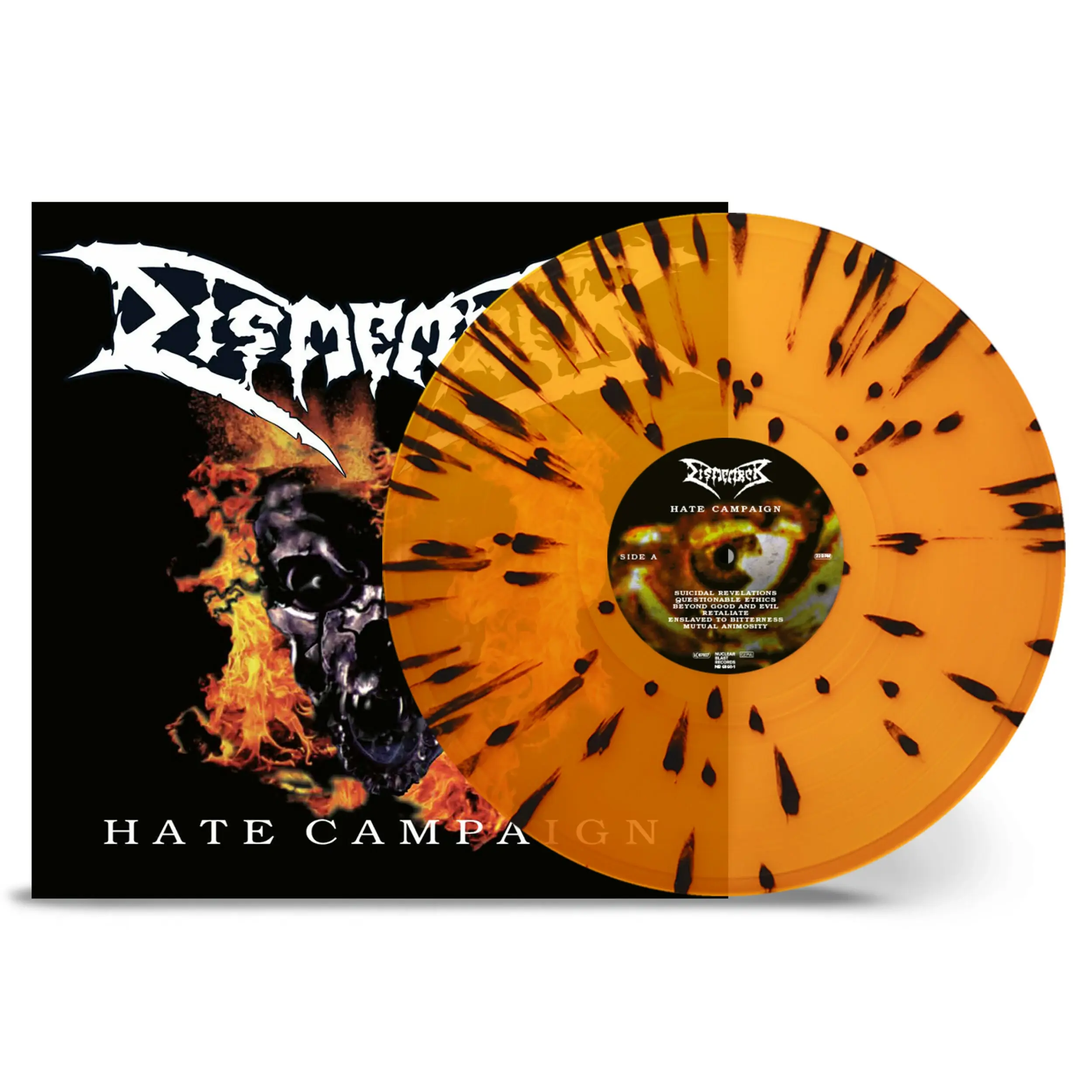 DISMEMBER - Hate Campaign · TRANSPARENT ORANGE/BLACK SPLATTER LP