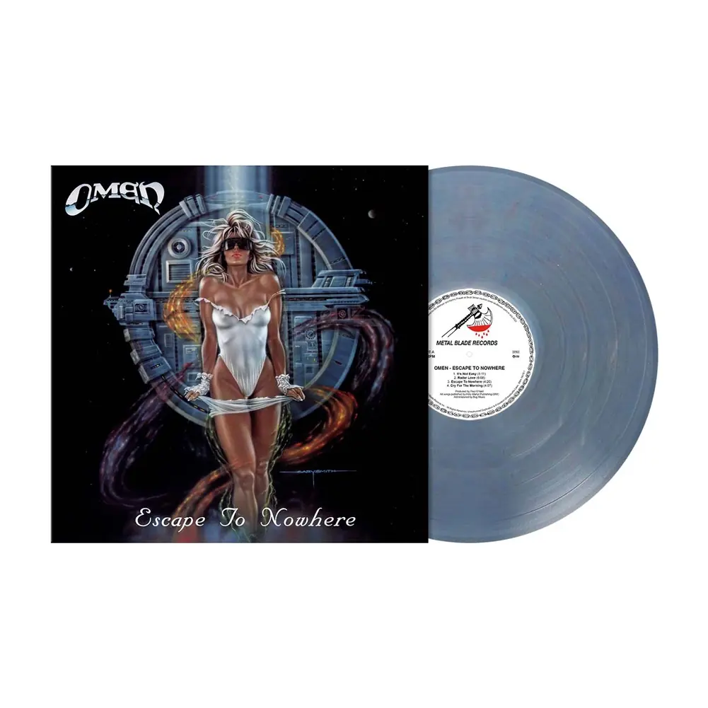 OMEN - Escape To Nowhere (35th Anniversary Re-Issue) · LIGHT STEEL BLUE MARBLED LP