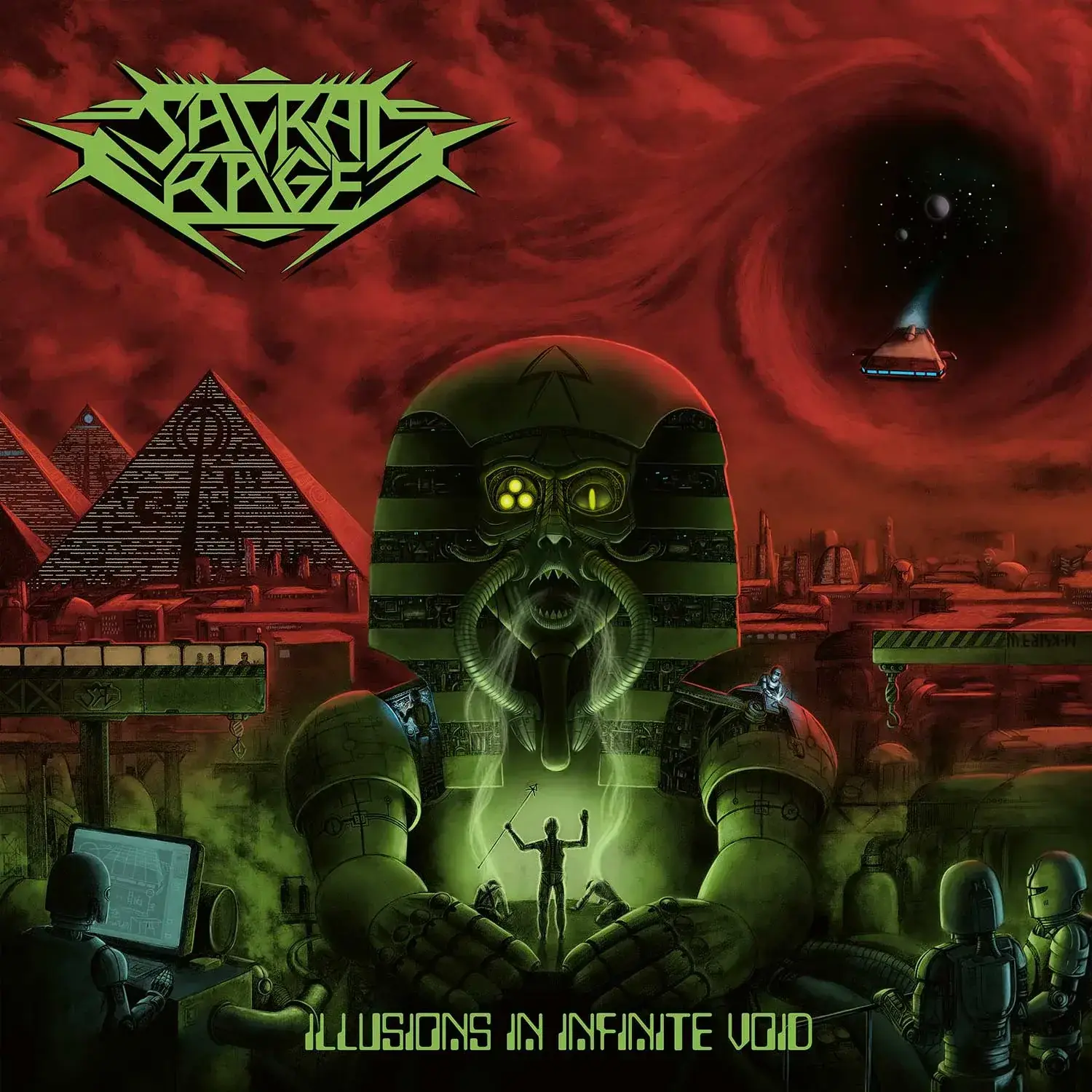 SACRAL RAGE - Illusions in Infinite Void · FLUORESCENT GREEN LP (Progressive Heavy Metal/Speed Metal Vinyl) · Bild 1
