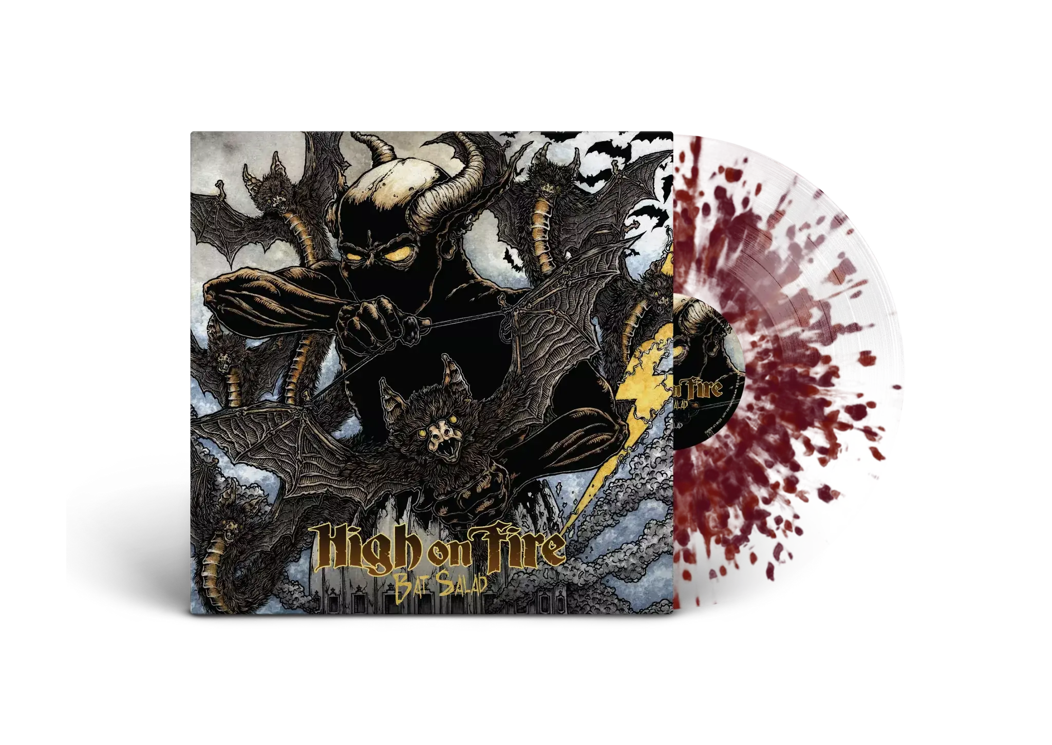 HIGH ON FIRE - Bat Salad · CLEAR/GRAPE/RUBY SPLATTER LP