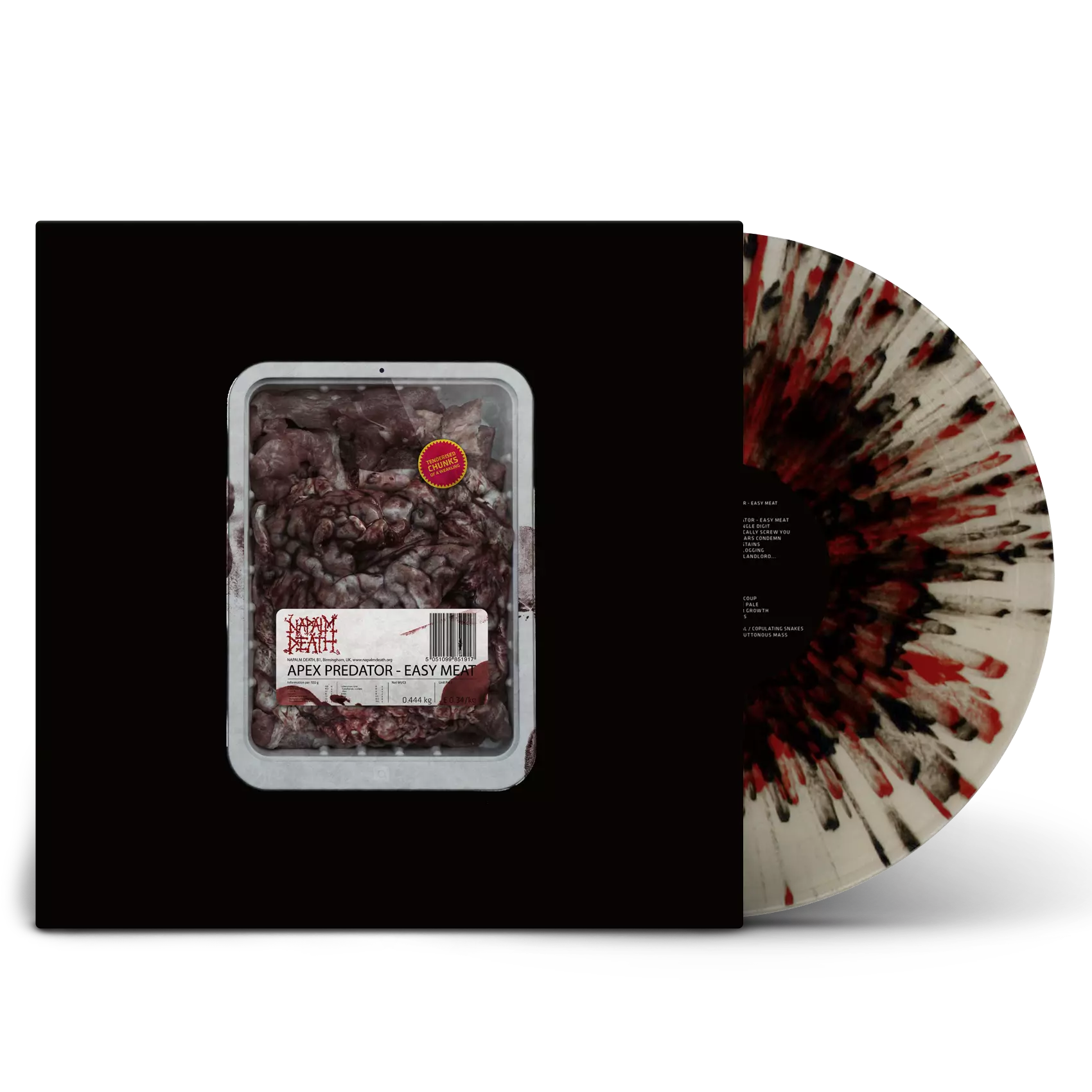 NAPALM DEATH - Apex Predator - Easy Meat [WHITE RED BLACK SPLATTER LP]