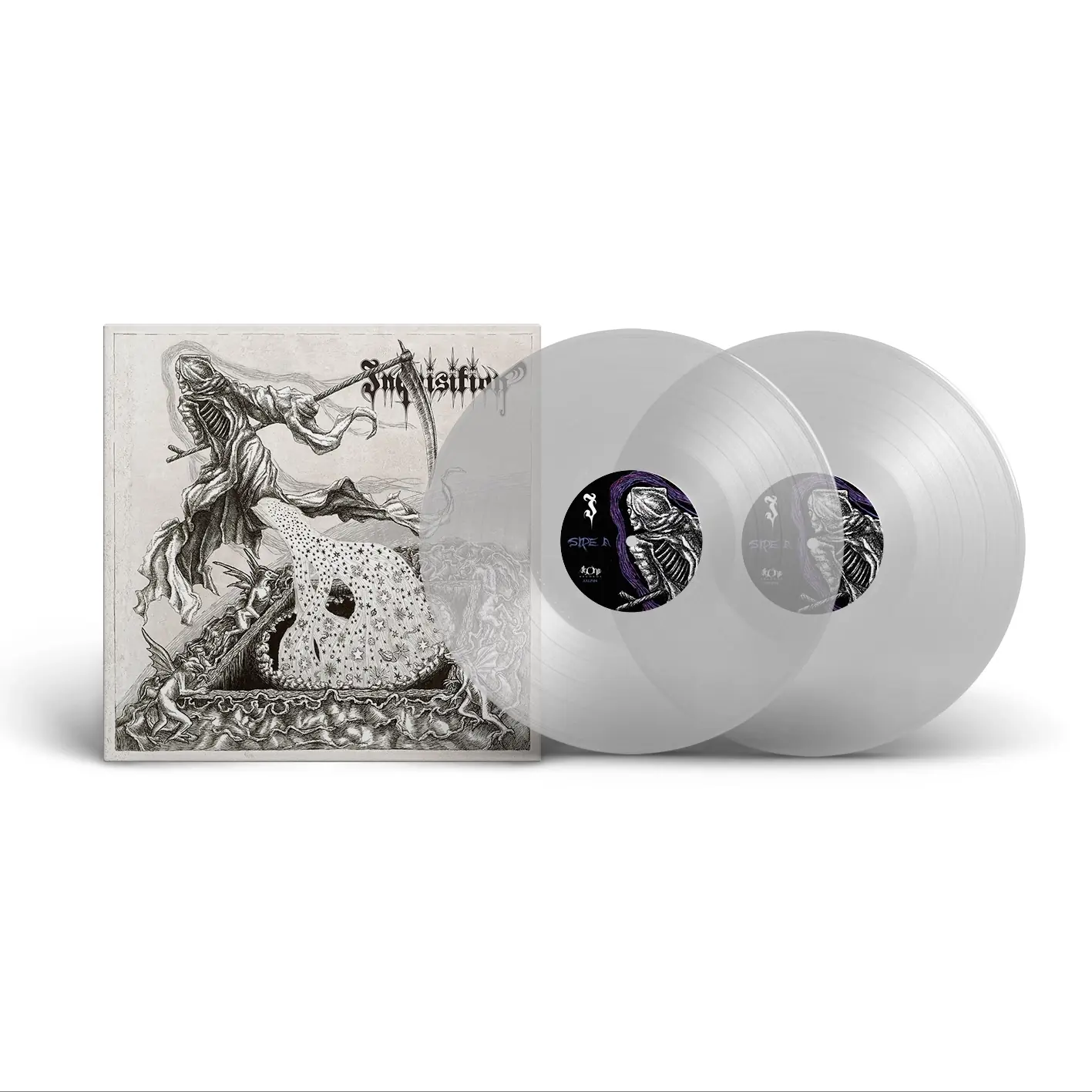 INQUISITION - Black Mass For A Mass Grave · CLEAR 2LP INQUISITION - Black Mass For A Mass Grave · CLEAR 2LP (Black Metal Vinyl)